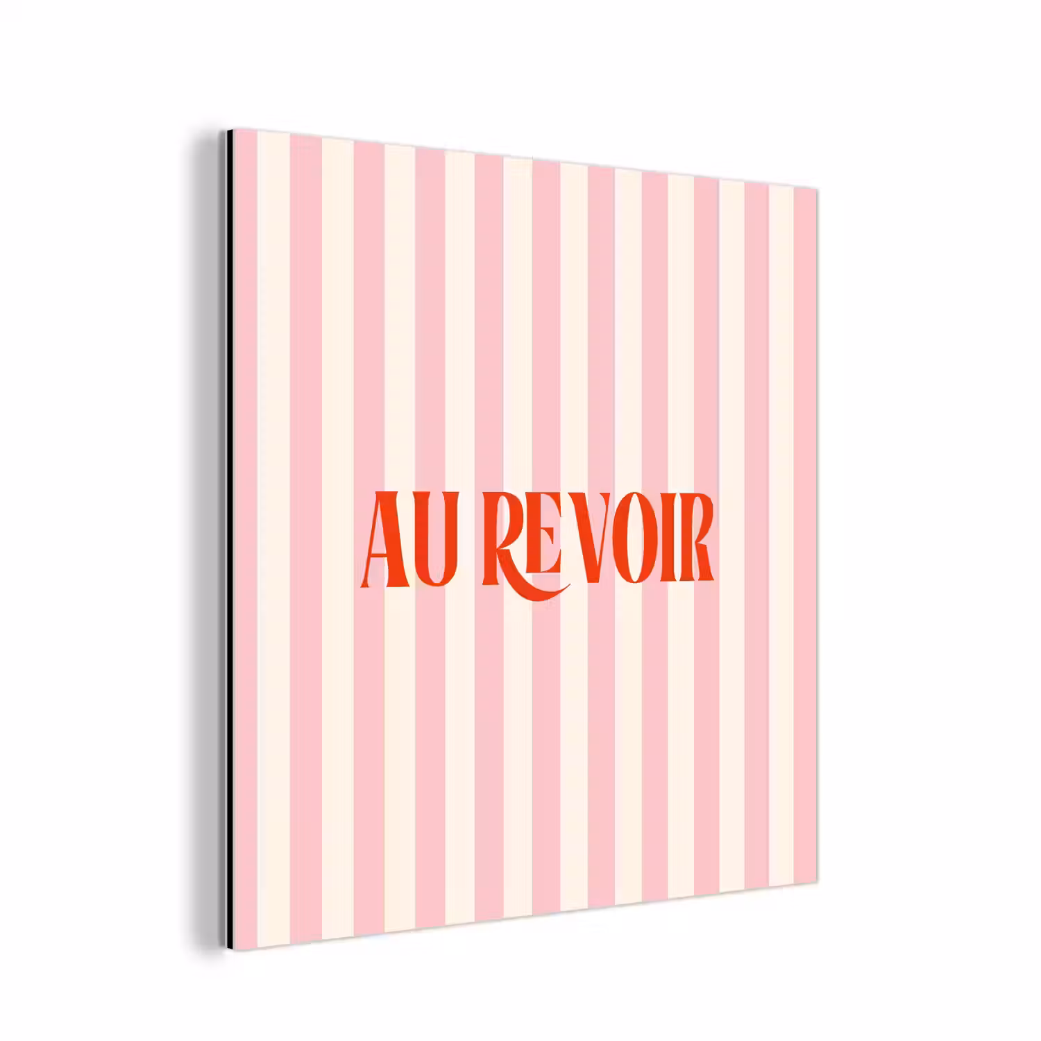 Zachtroze - Rood - Strepen - Au Revoir aluminium wit klein -3d