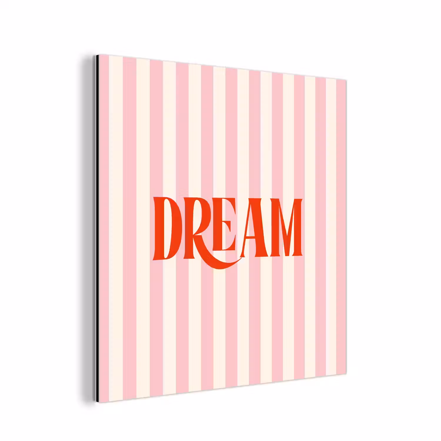 Zachtroze - Rood - Strepen - Dream aluminium wit klein -3d