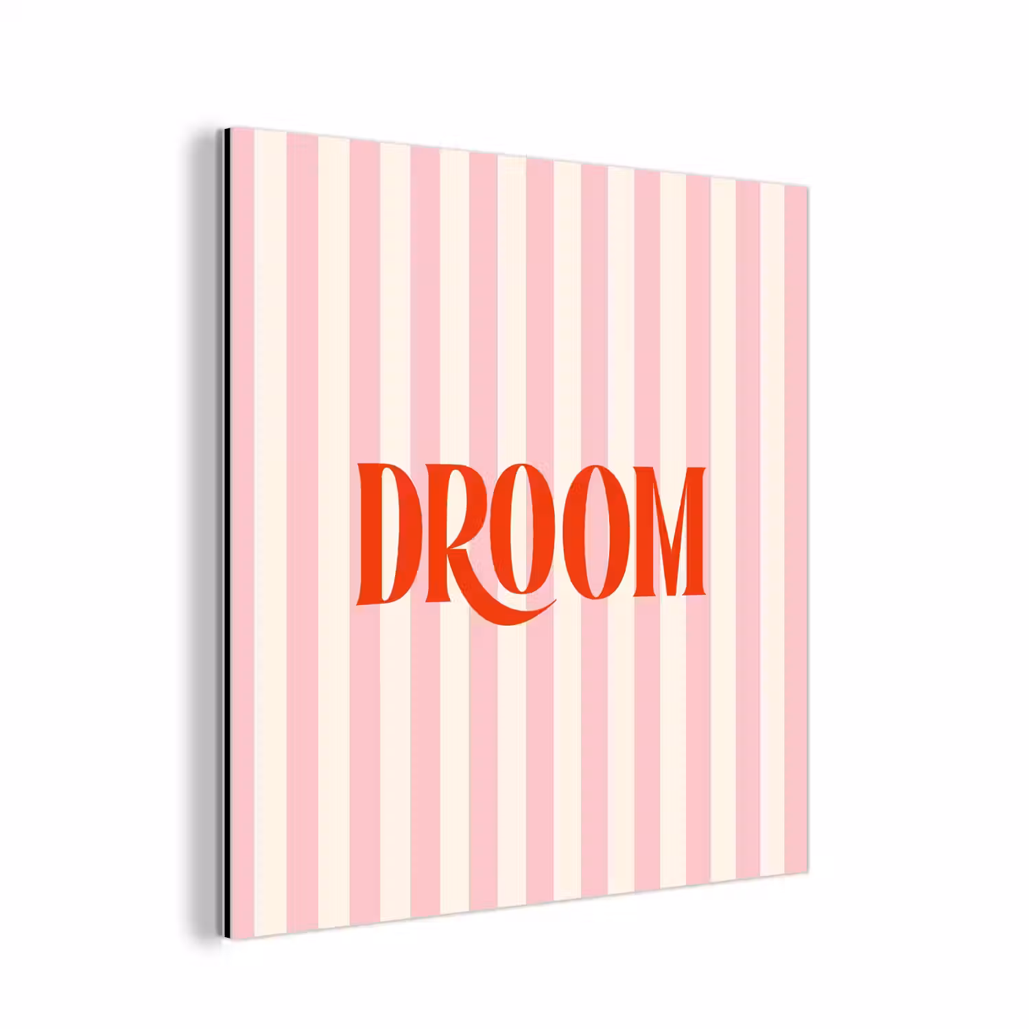Zachtroze - Rood - Strepen - Droom aluminium wit klein -3d