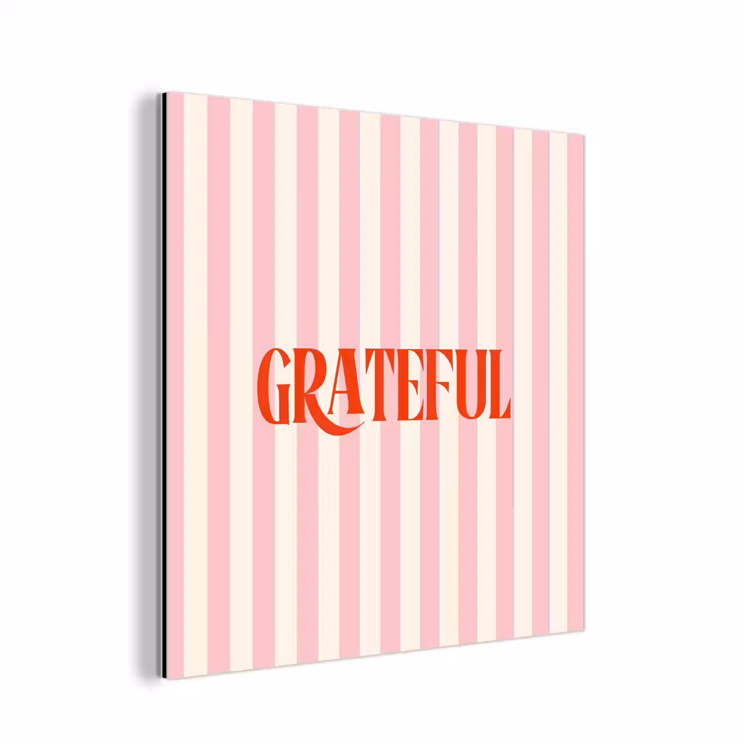 Zachtroze - Rood - Strepen - Grateful aluminium wit klein -3d