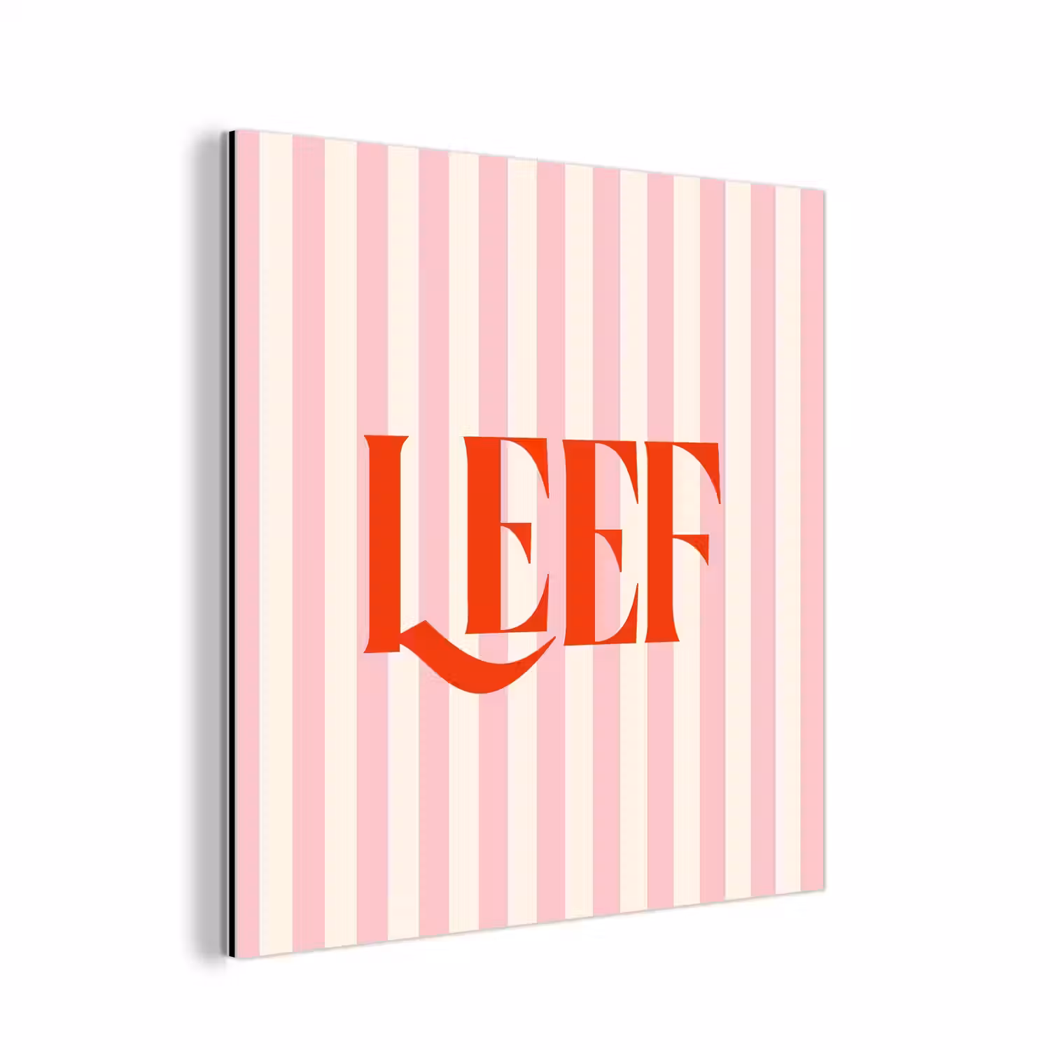 Zachtroze - Rood - Strepen - Leef aluminium wit klein -3d