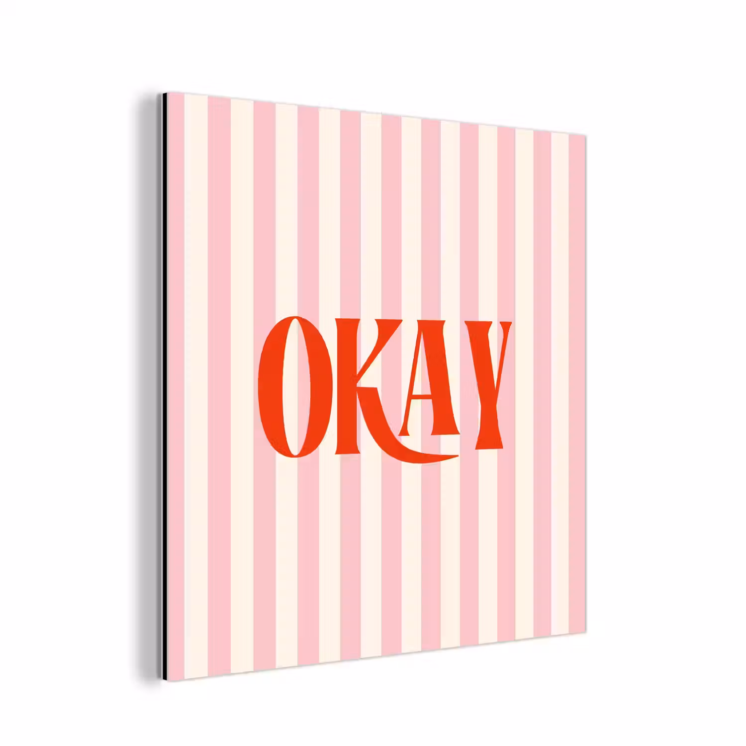 Zachtroze - Rood - Strepen - Okay aluminium wit klein -3d