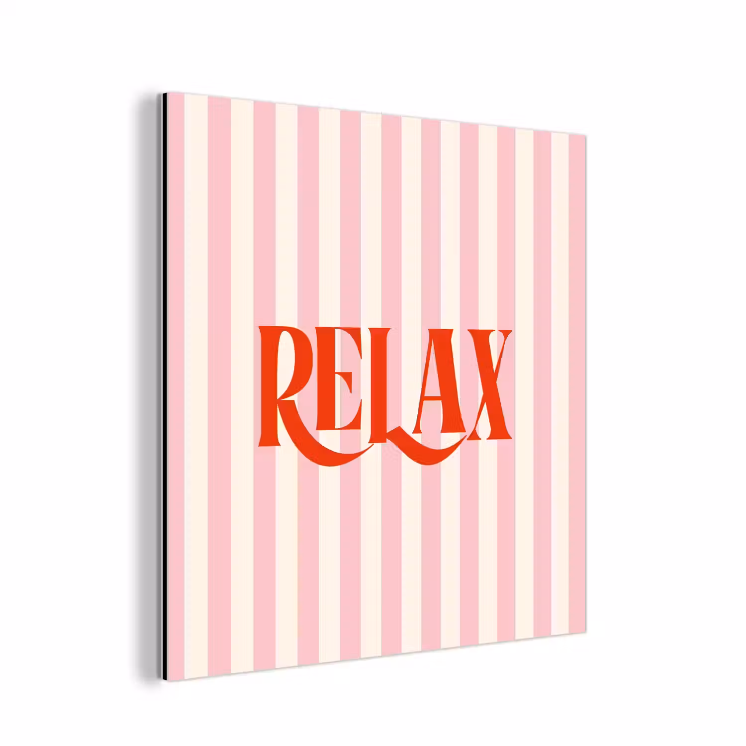 Zachtroze - Rood - Strepen - Relax aluminium wit klein -3d