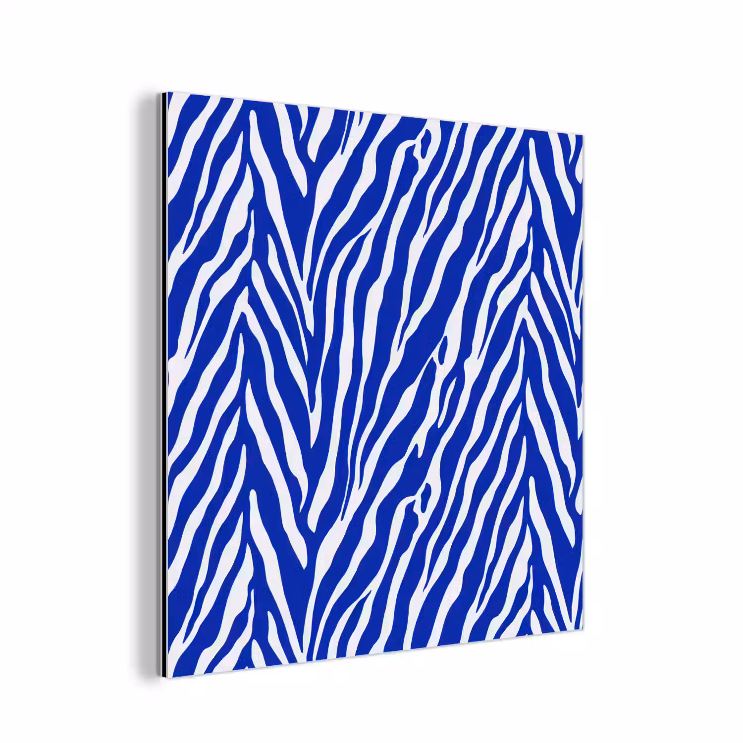 Zebra - Patroon - Kobalt - Blauw aluminium wit klein 46 -3d