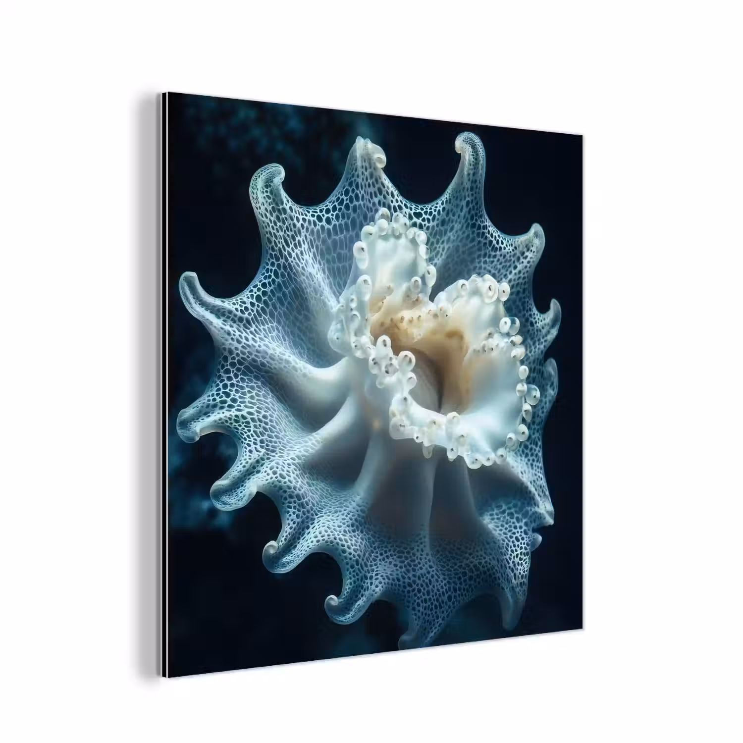 Zeewezen - Wit - Golven - Water aluminium wit klein -3d