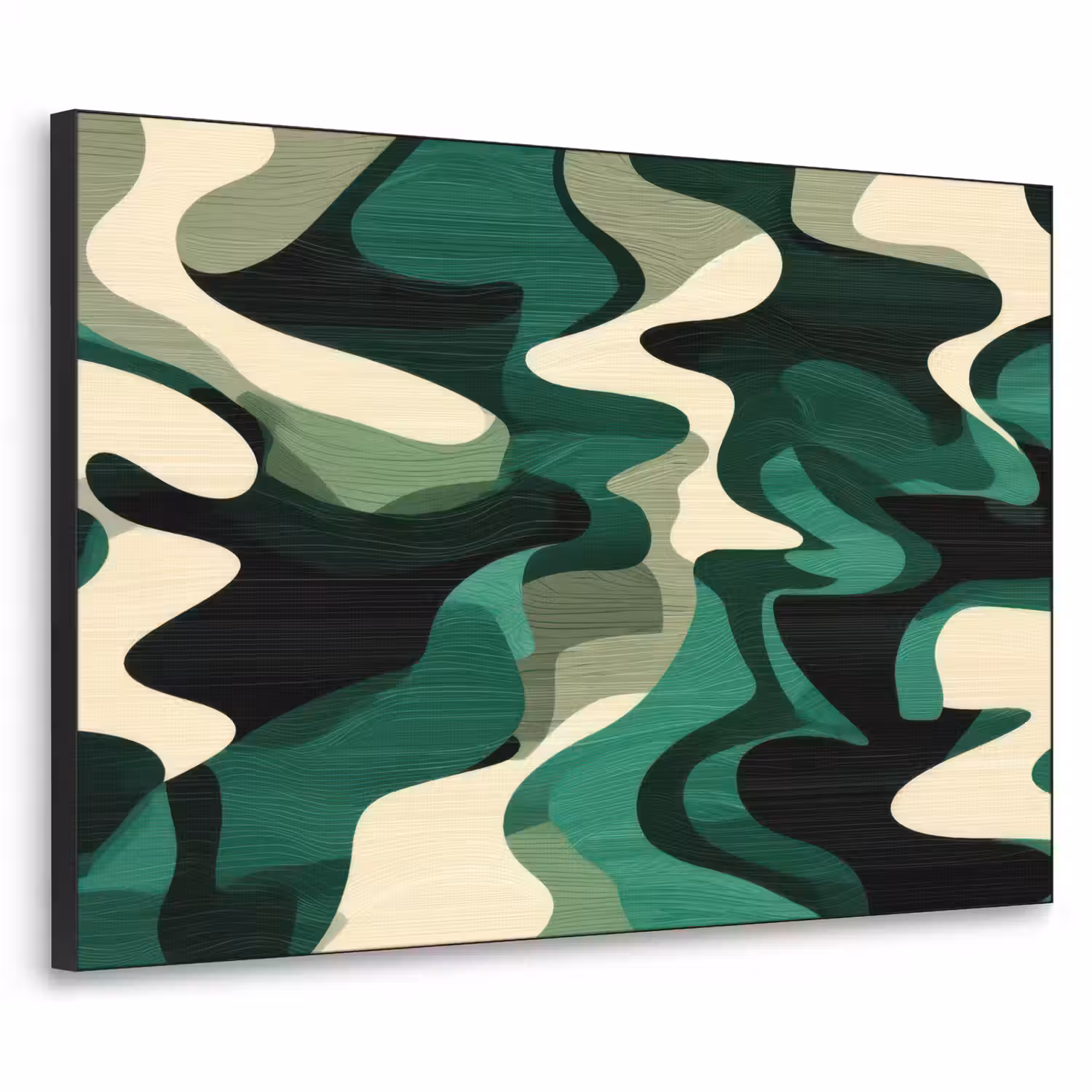 Abstract - Camouflage - Groen Textielframe - compleet frame klein -3d