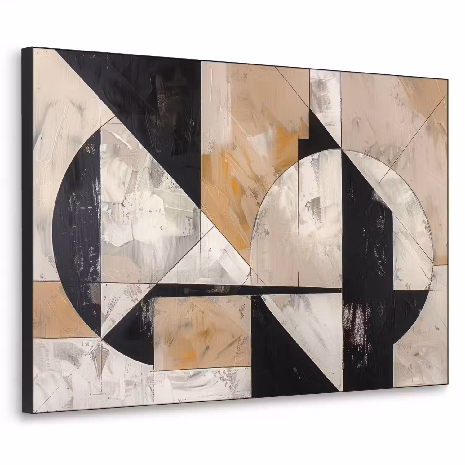 Abstract - Modern - Geometrisch - Pastel Textielframe - compleet frame klein -3d
