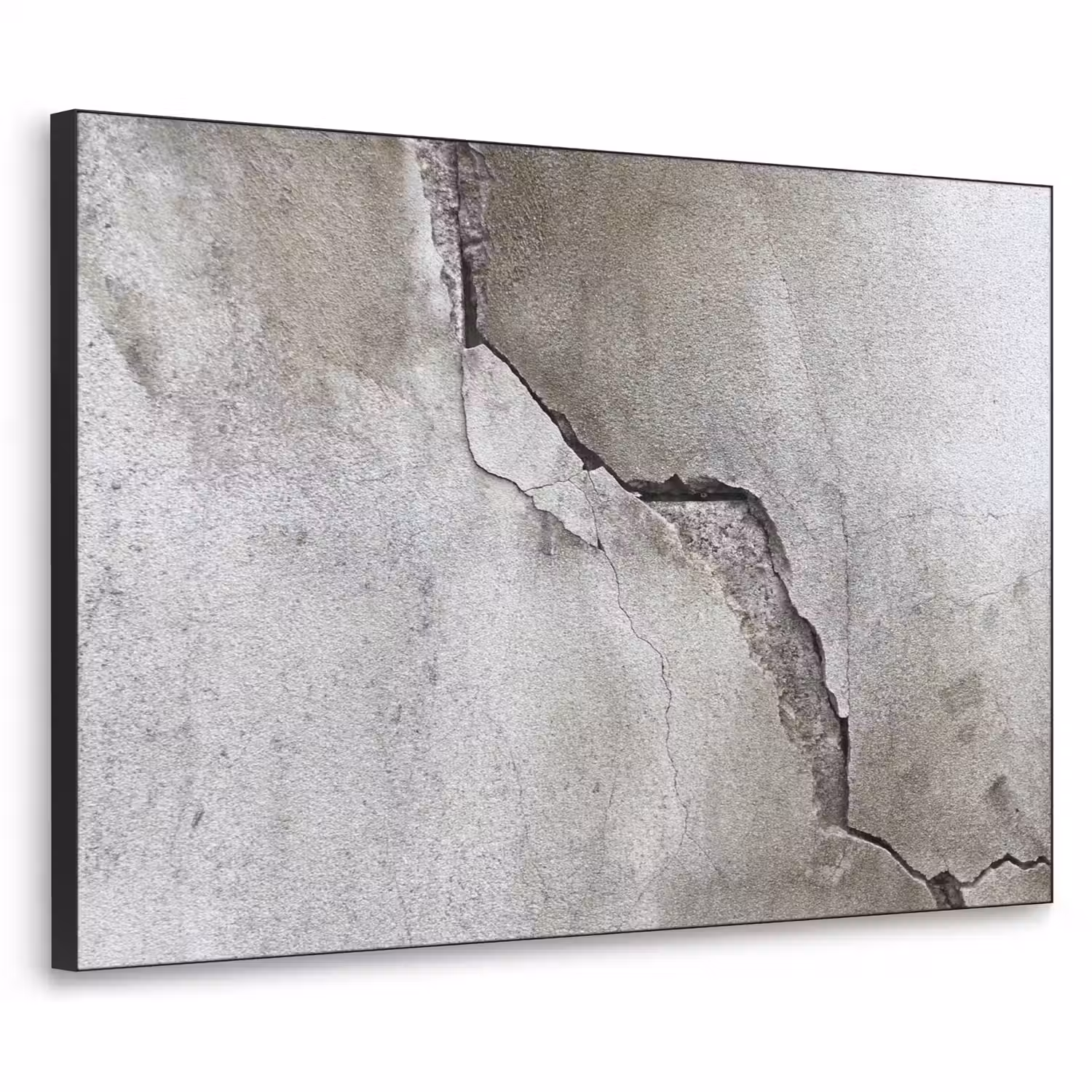 Beton - Industrieel - Grijs Textielframe zwart klein -3d