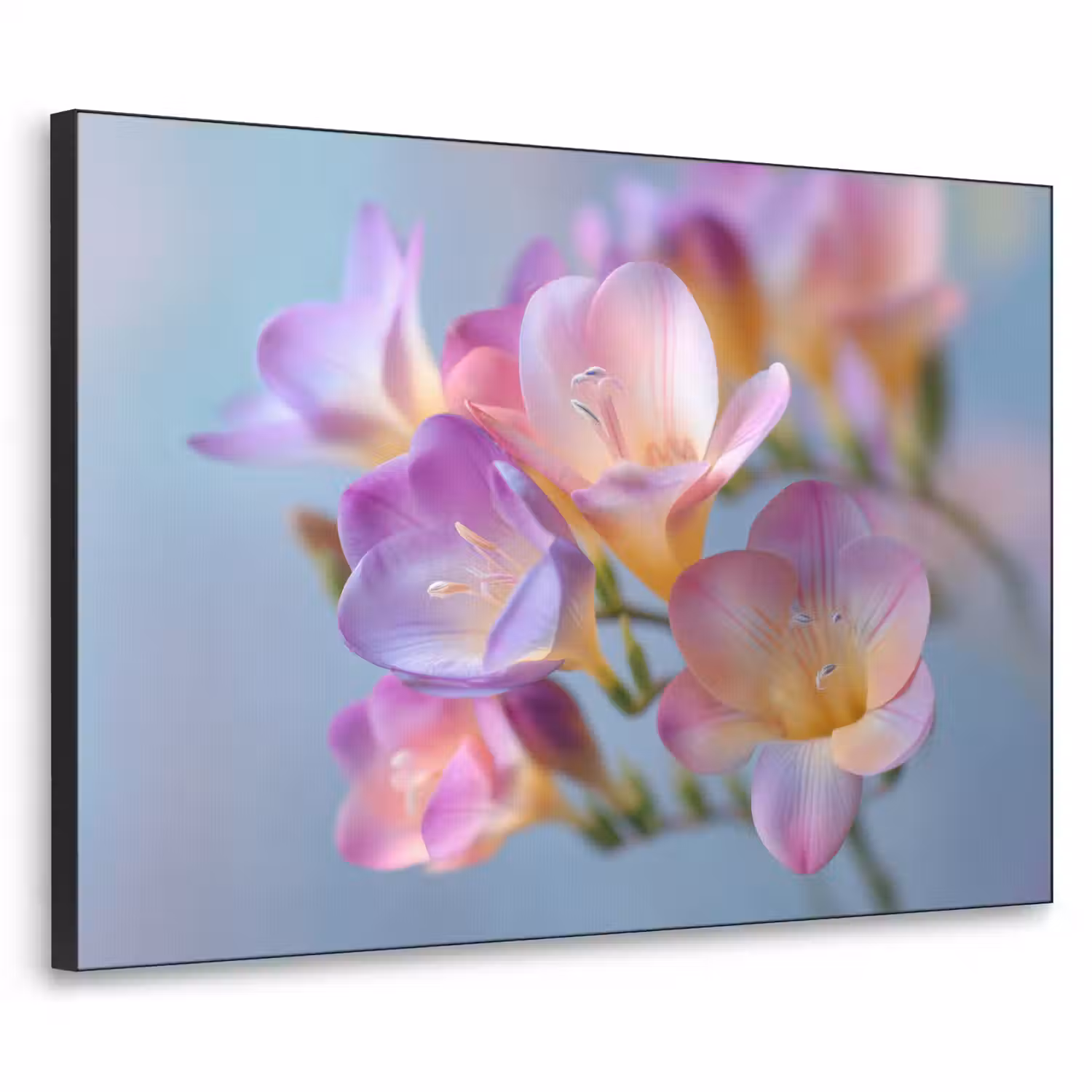 Bloemen - Paars - Overloop - Meeldraden Textielframe - compleet frame klein -3d