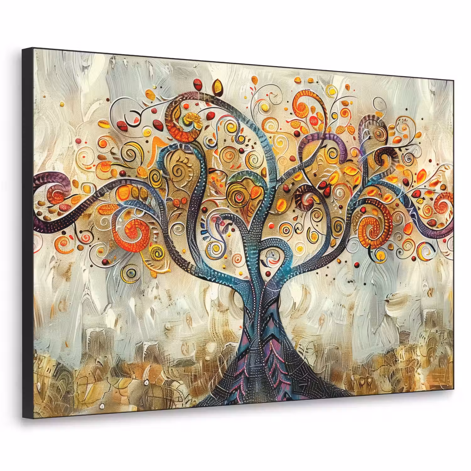 Boom - Kunst - Modern - Natuur Textielframe - compleet frame klein -3d