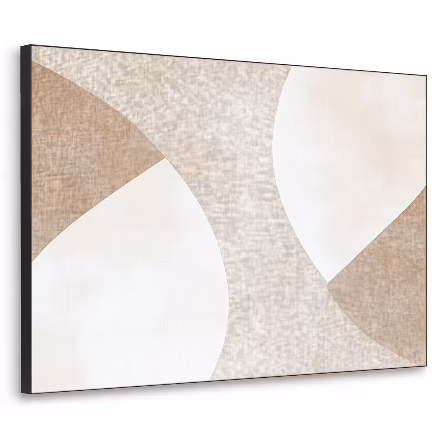 Bruin - Japandi - Abstract Textielframe - compleet frame klein -3d