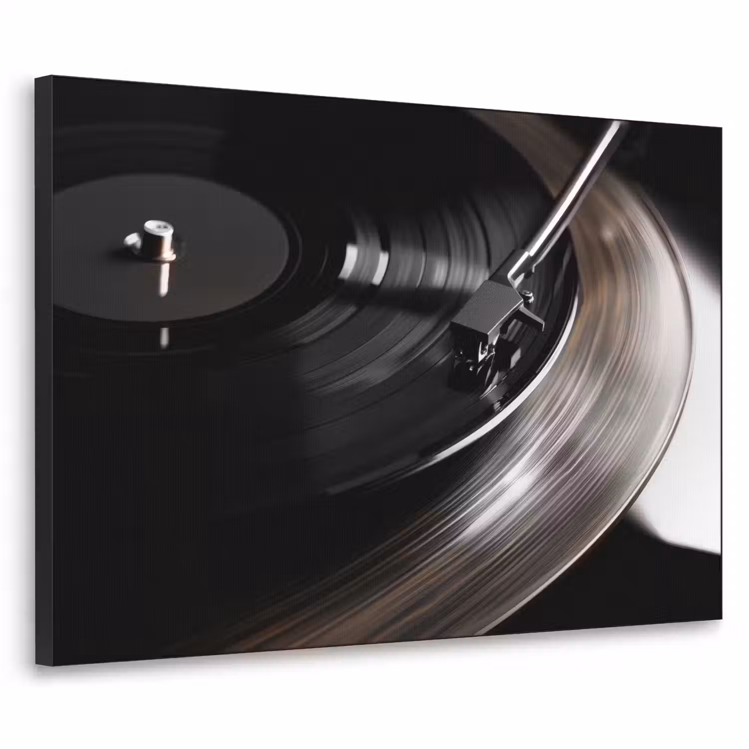 Close-up - Vinylplaat - Platenspeler - Zwart Textielframe - compleet frame klein -3d