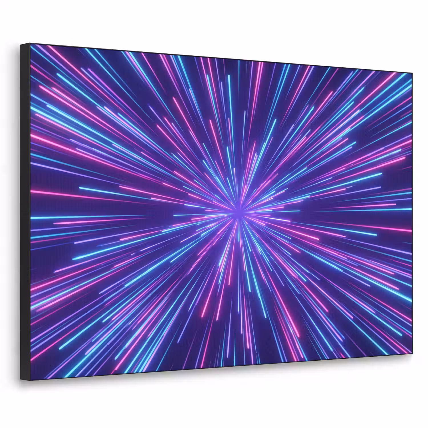 Dynamisch - Ruimte - Kleurrijk Textielframe zwart klein -3d