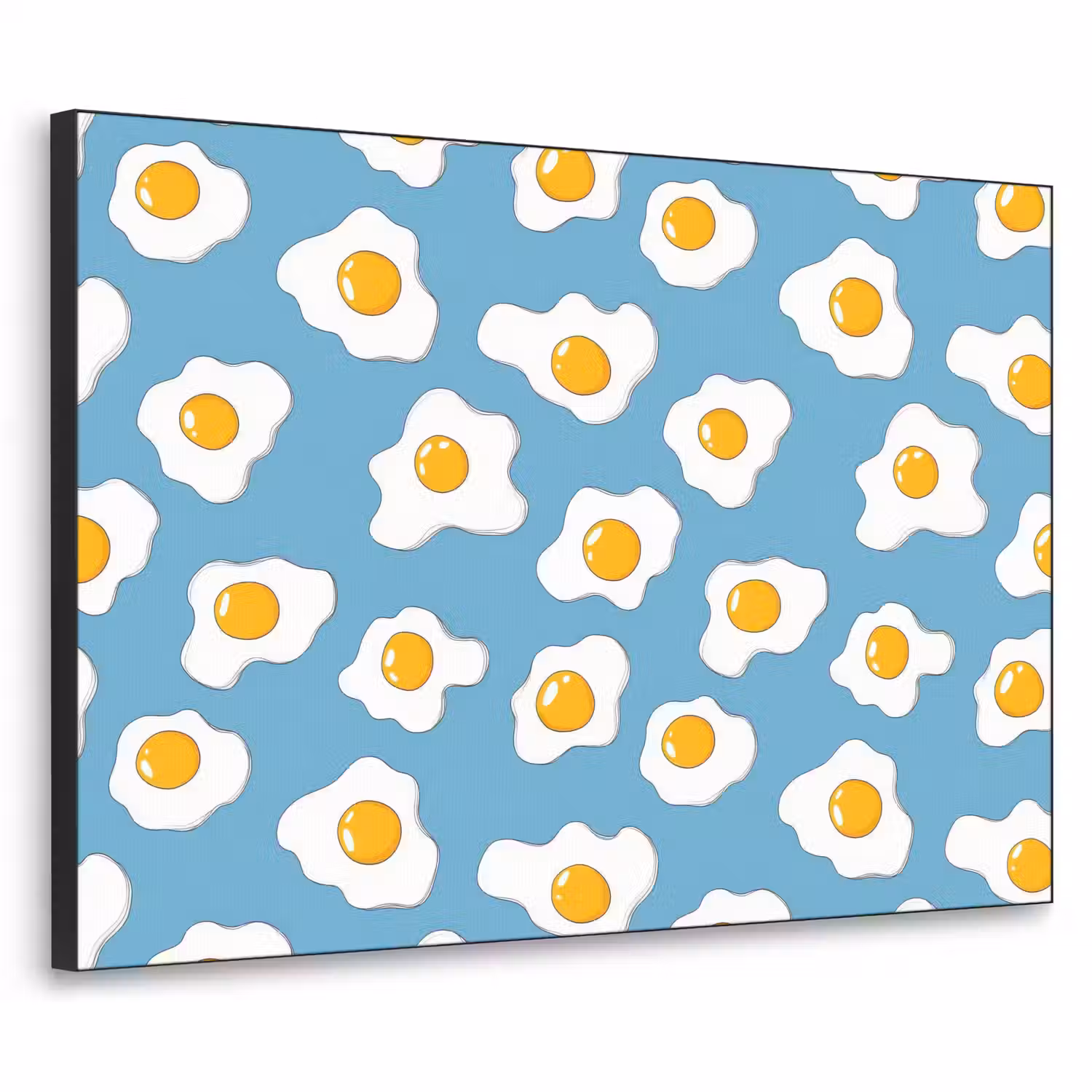 Eieren - Dooiers - Blauw Textielframe zwart klein 947 -3d