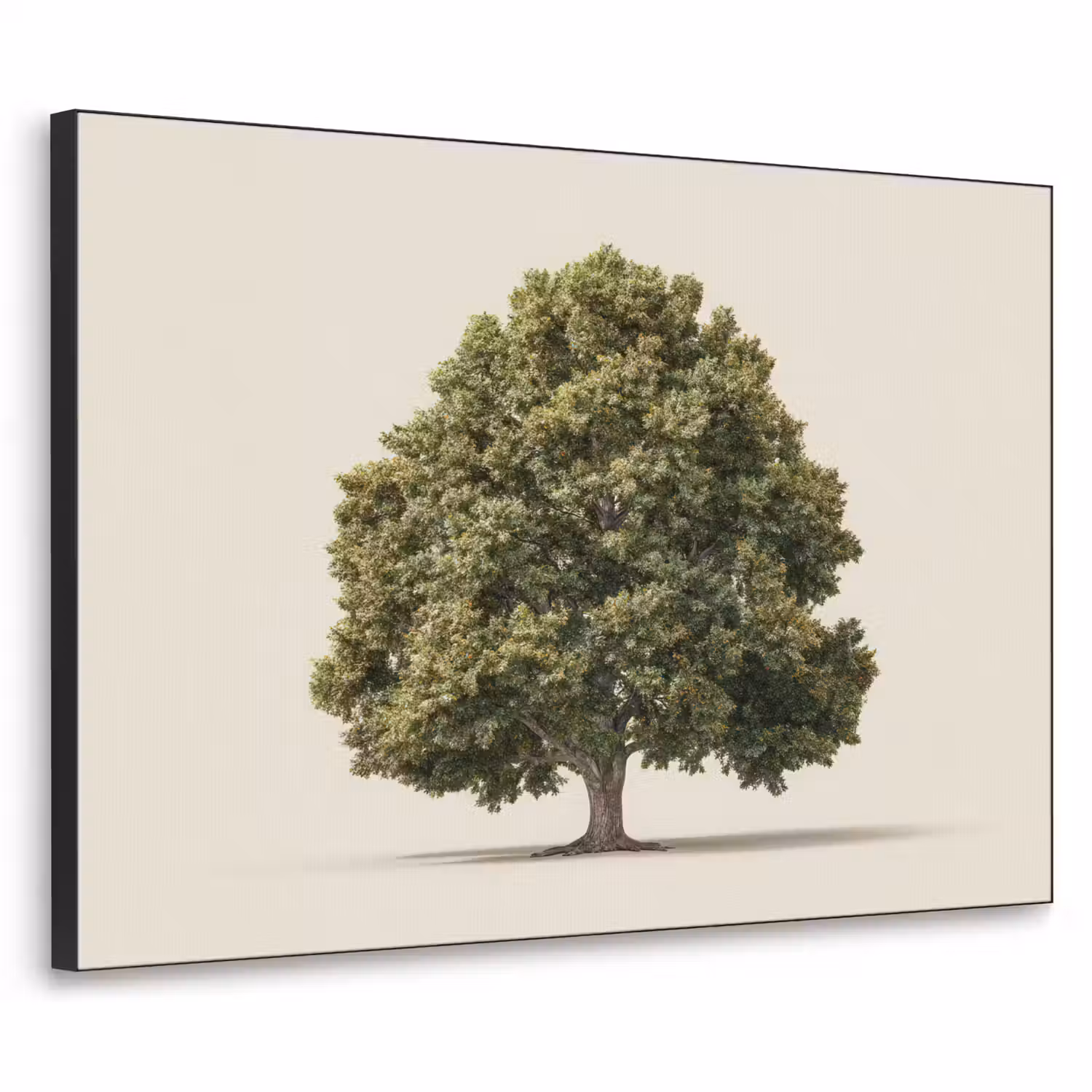 Eikenboom - Groen - Lichte achtergrond Textielframe - compleet frame klein -3d