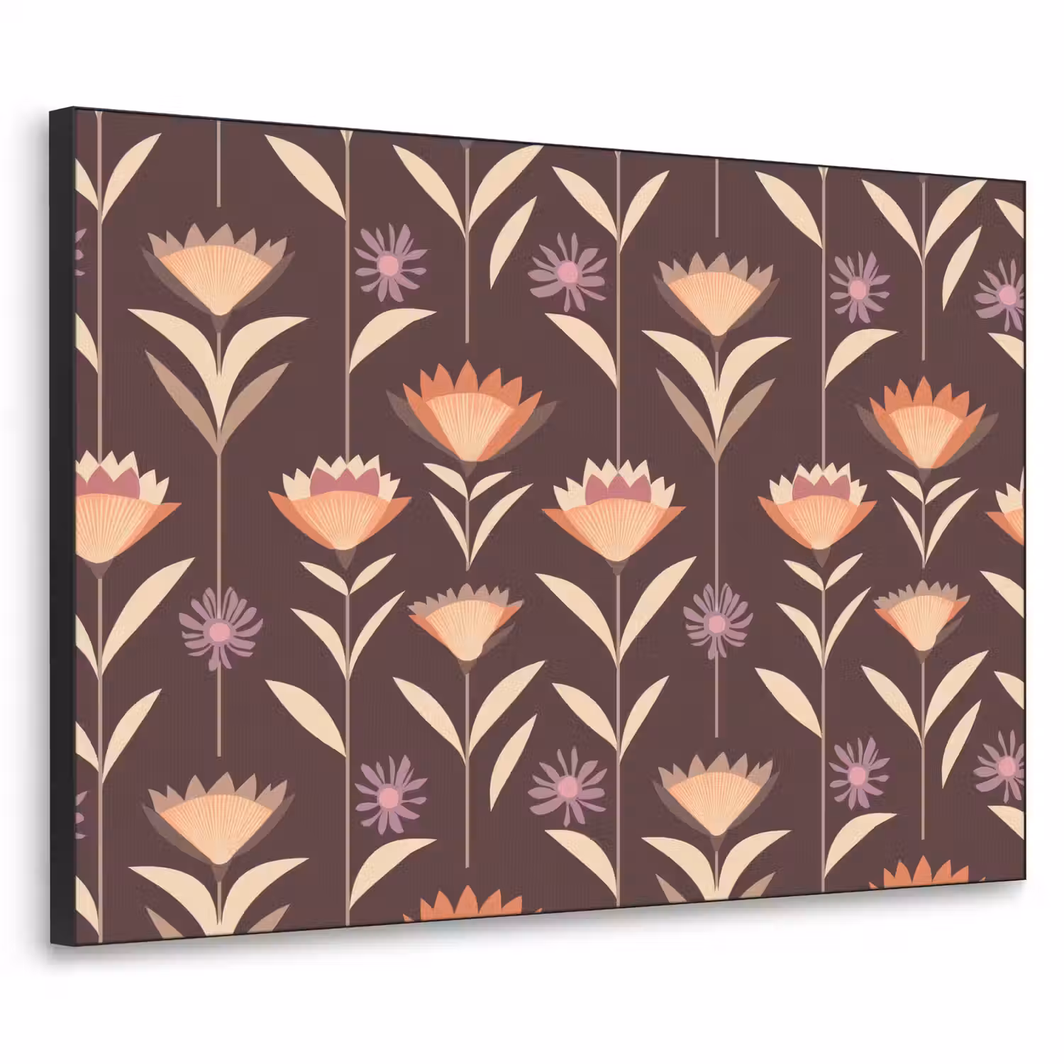 Elegant - Retro - Bruin Textielframe zwart klein 947 -3d