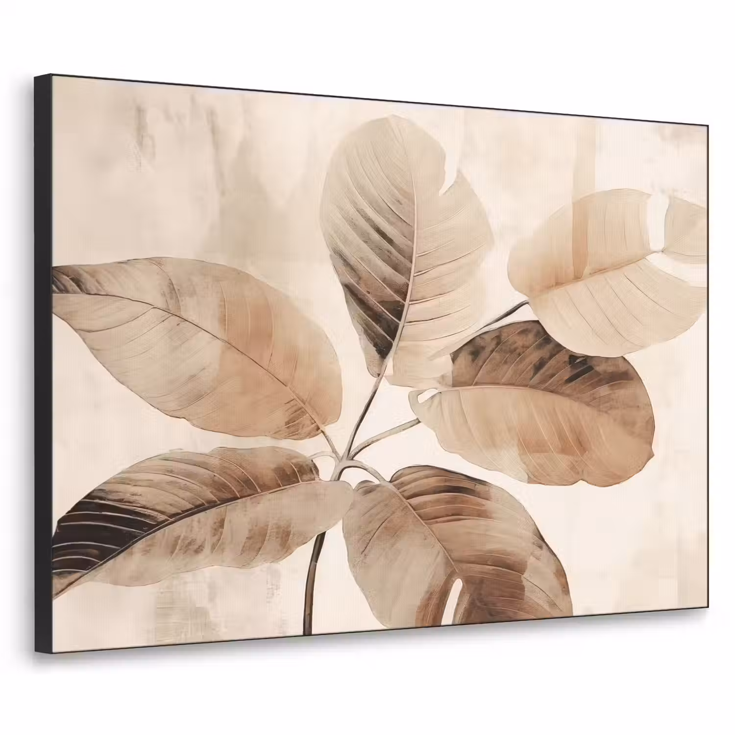 Gedroogde plant - Natuur - Bruin - Planten Textielframe zwart klein -3d