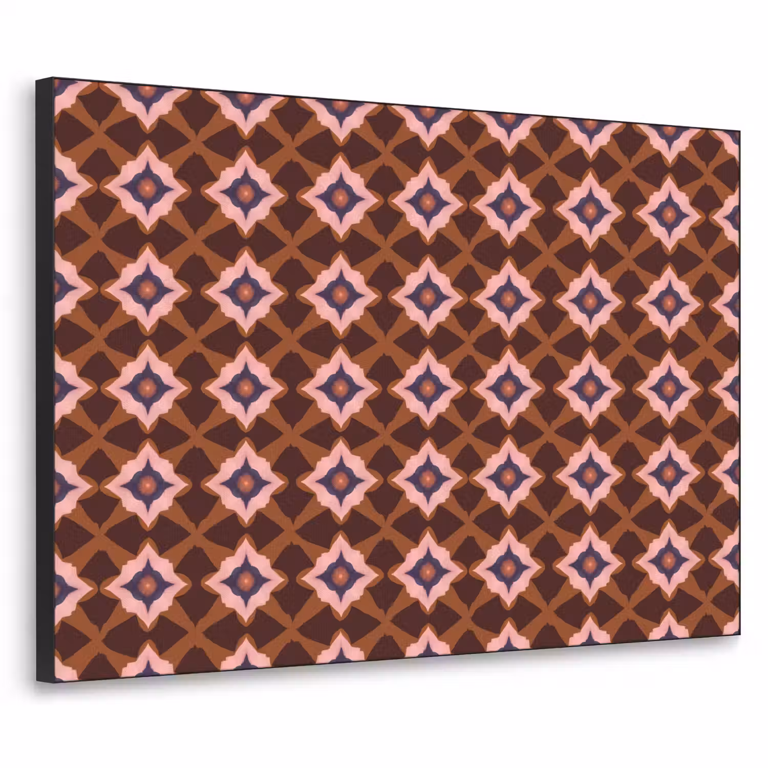 Geometrisch - Sierlijk - Bruin Textielframe zwart klein 947 -3d