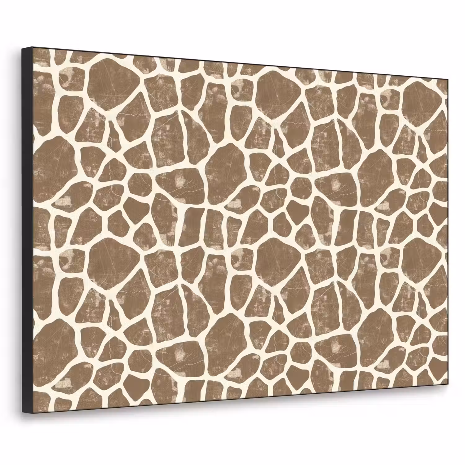 Giraf - Klassiek - Bruin Textielframe zwart klein 947 -3d