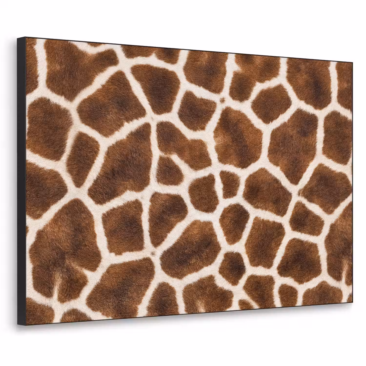 Giraf - Vacht - Klassiek - Bruin Textielframe zwart klein -3d
