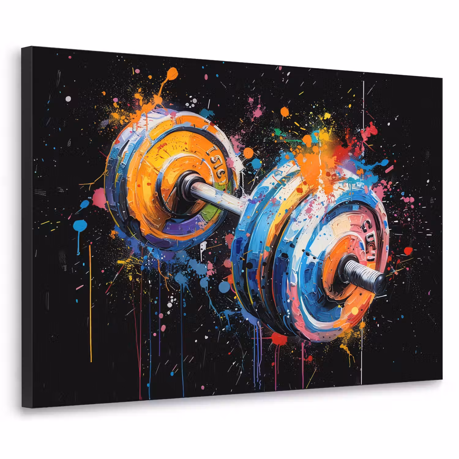 Graffiti - Sport - Fitness - Dumbbell - Gym Textielframe - compleet frame klein -3d