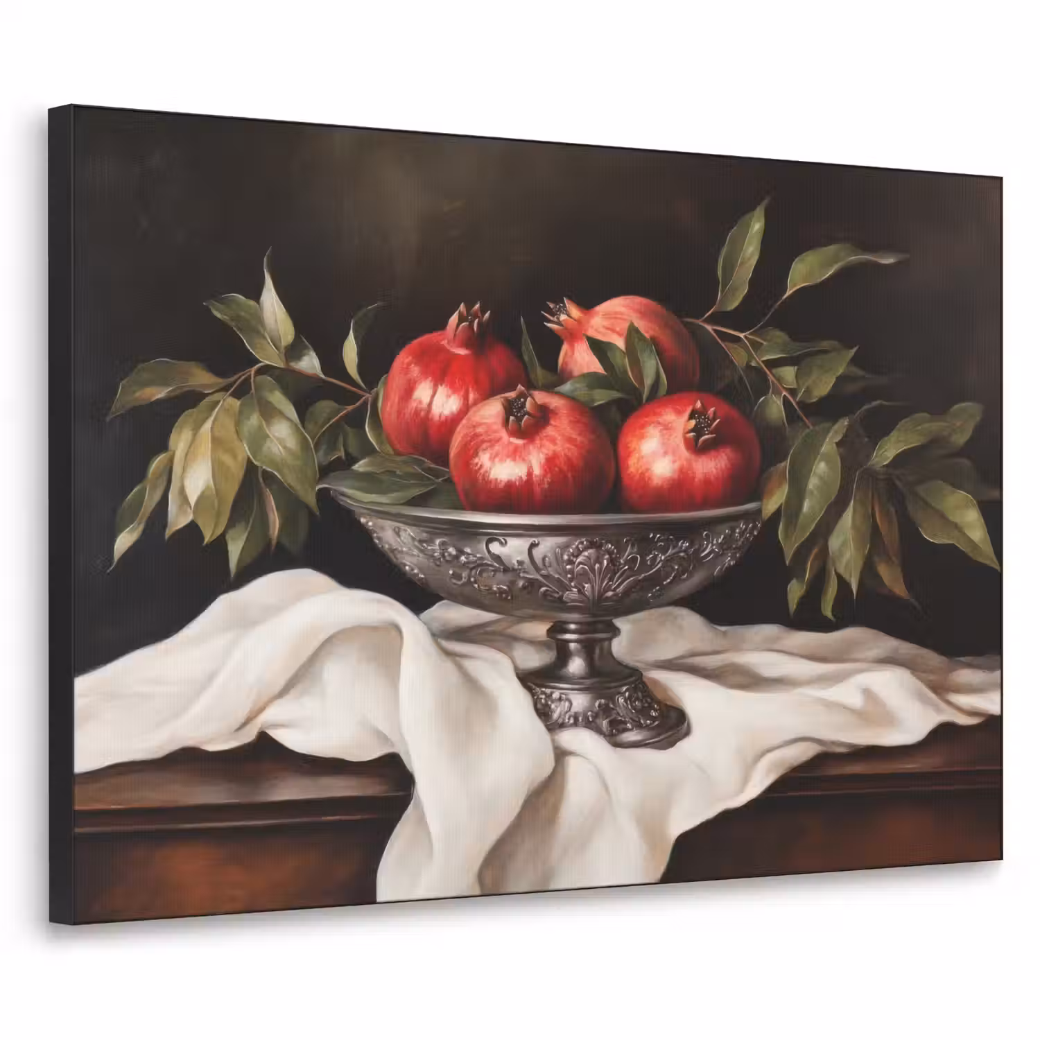 Granaatappels - Klassiek - Vintage Textielframe - compleet frame klein -3d