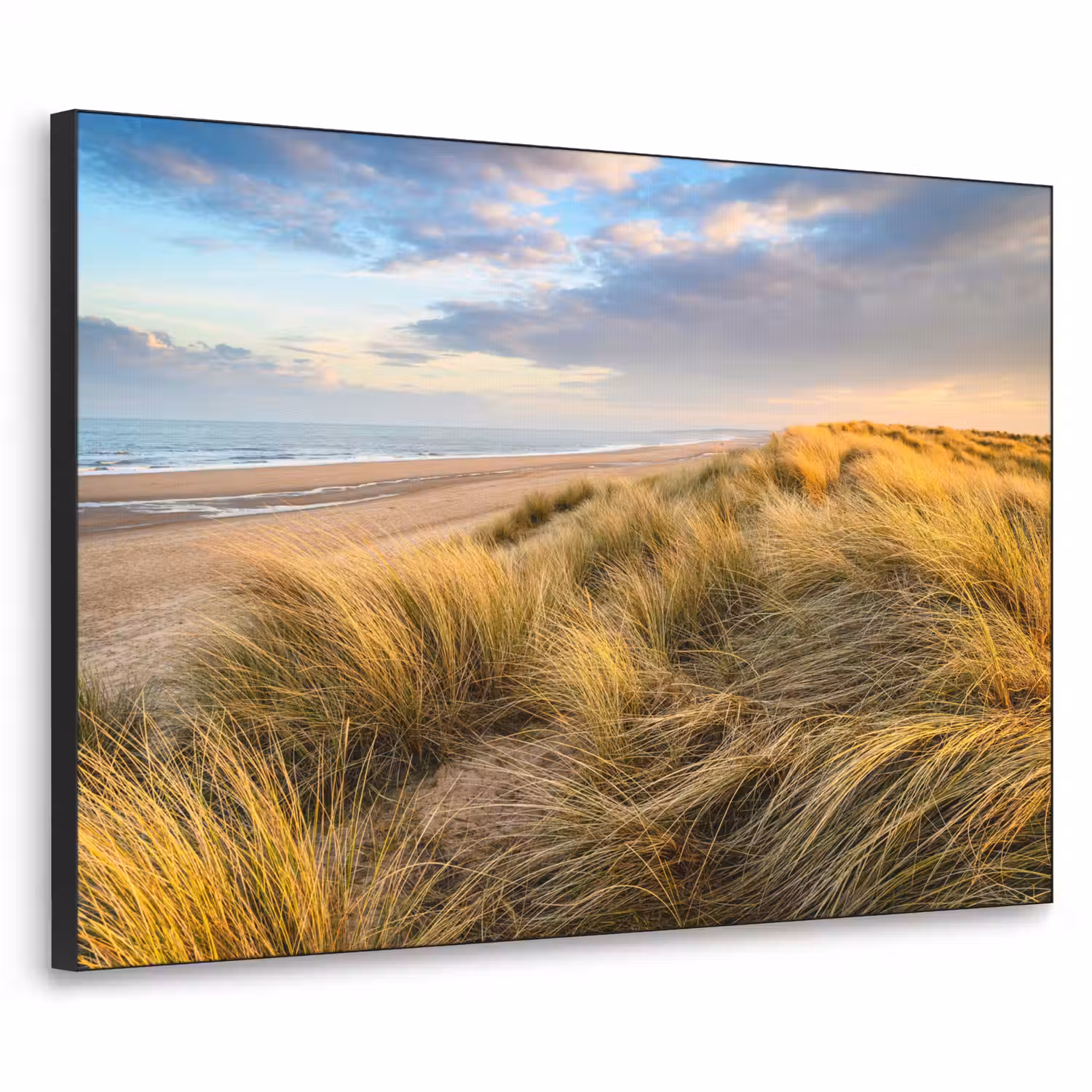 Gras - Duinen - Strand - Zomer Textielframe zwart klein -3d