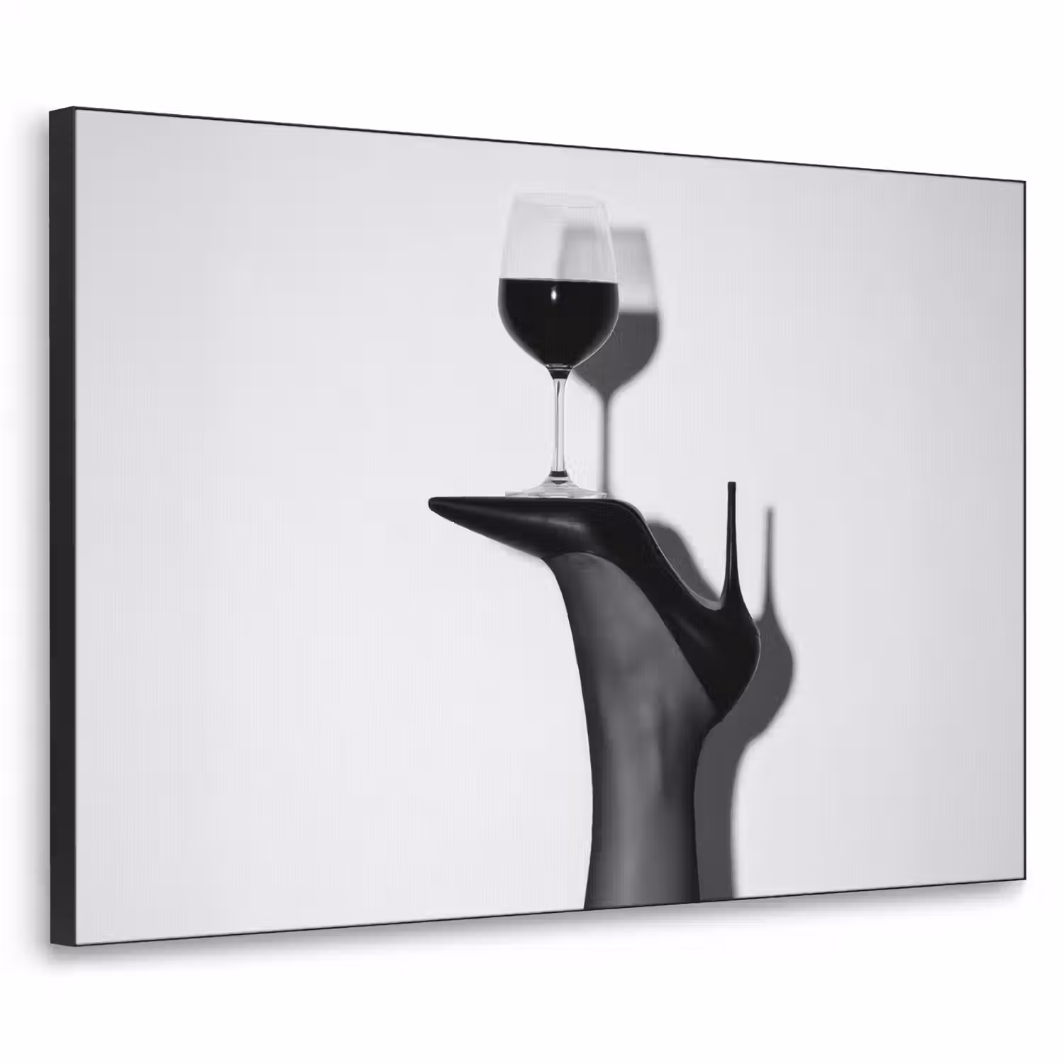 Hak - Wijn - Minimalistisch - Zwart Textielframe - compleet frame klein -3d