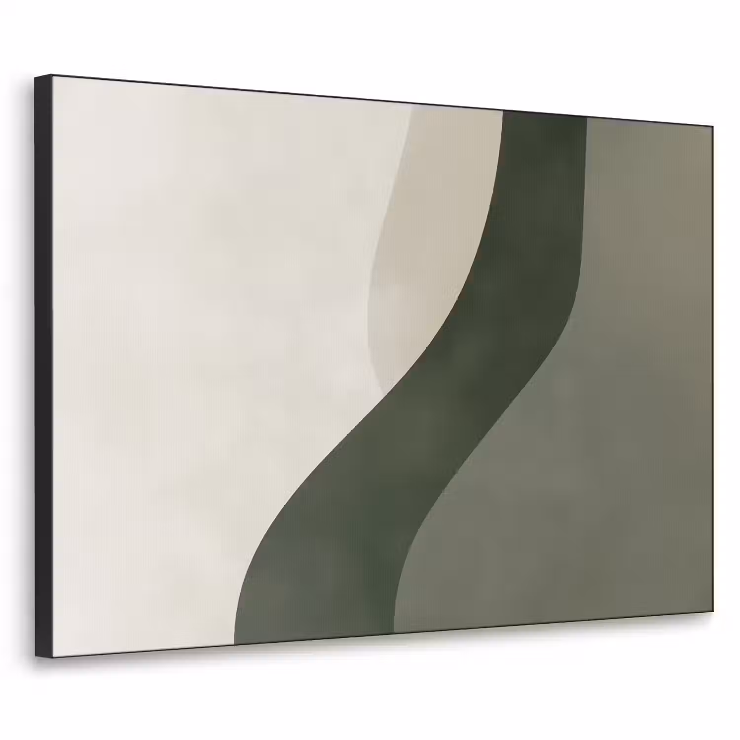 Japandi - Groen - Abstract - Modern Textielframe - compleet frame klein -3d
