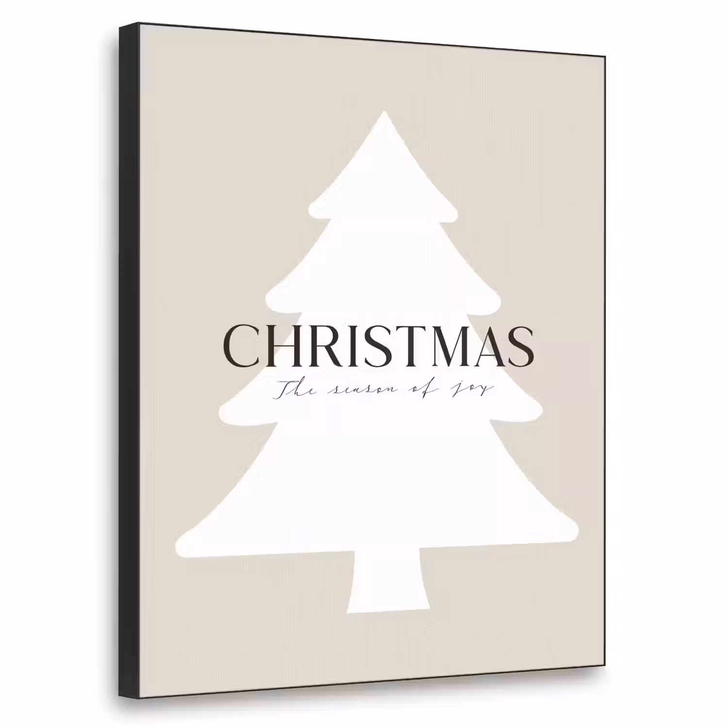 Kerstboom - Japandi - Christmas - Beige Textielframe - compleet frame klein -3d