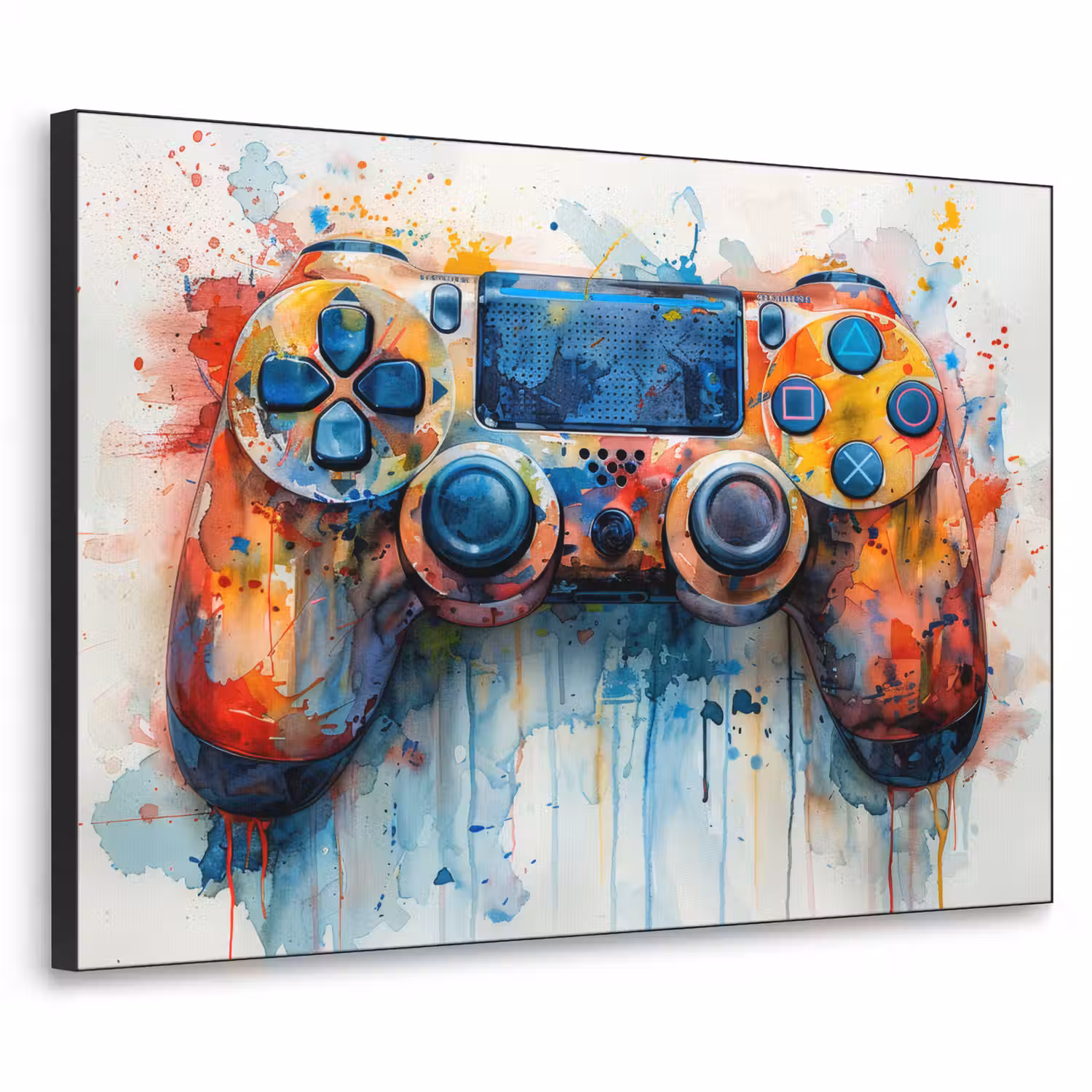 Kinder- en tiener kamer - Gaming - Game controller Textielframe zwart klein -3d