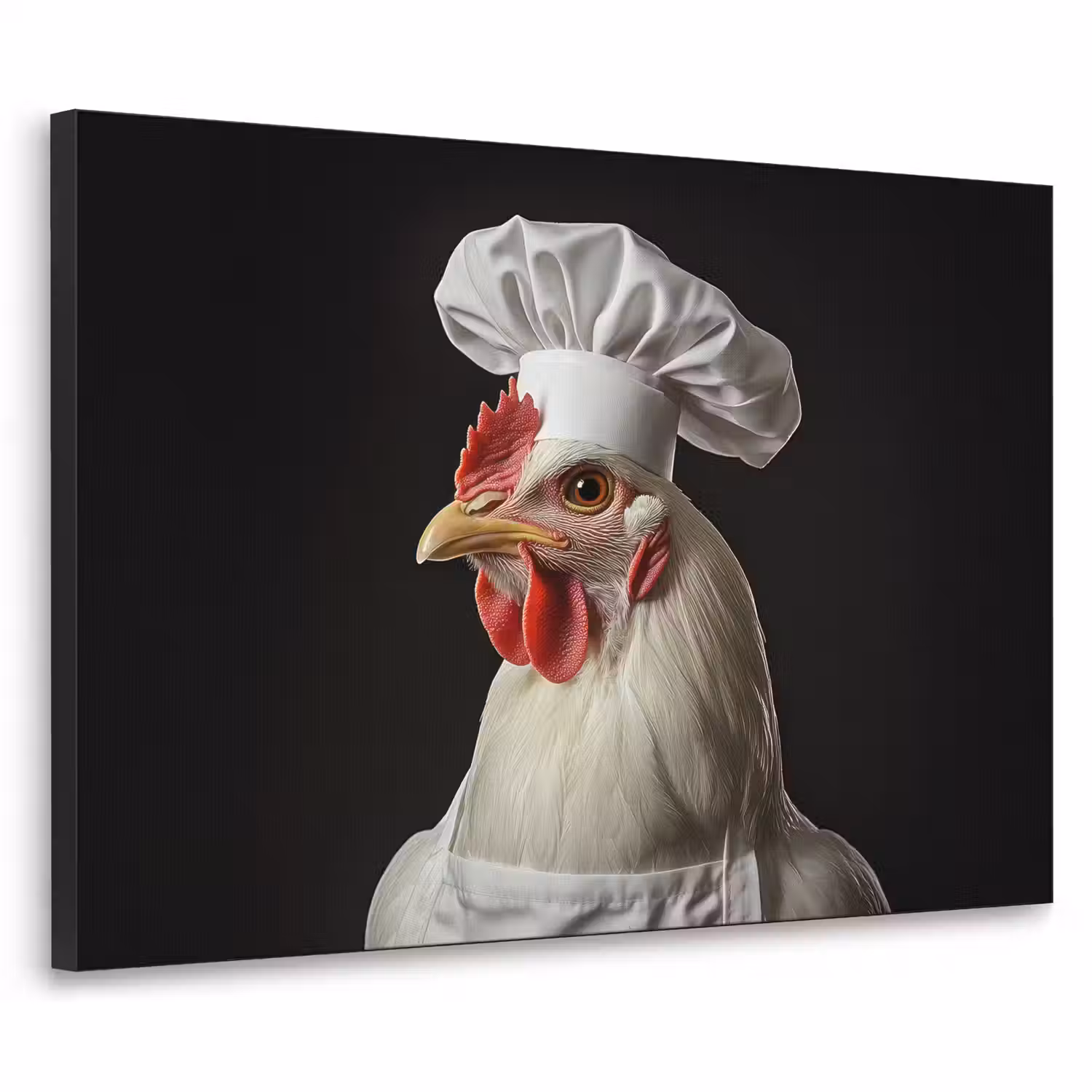 Kok - Rood - Kip Textielframe - compleet frame klein -3d