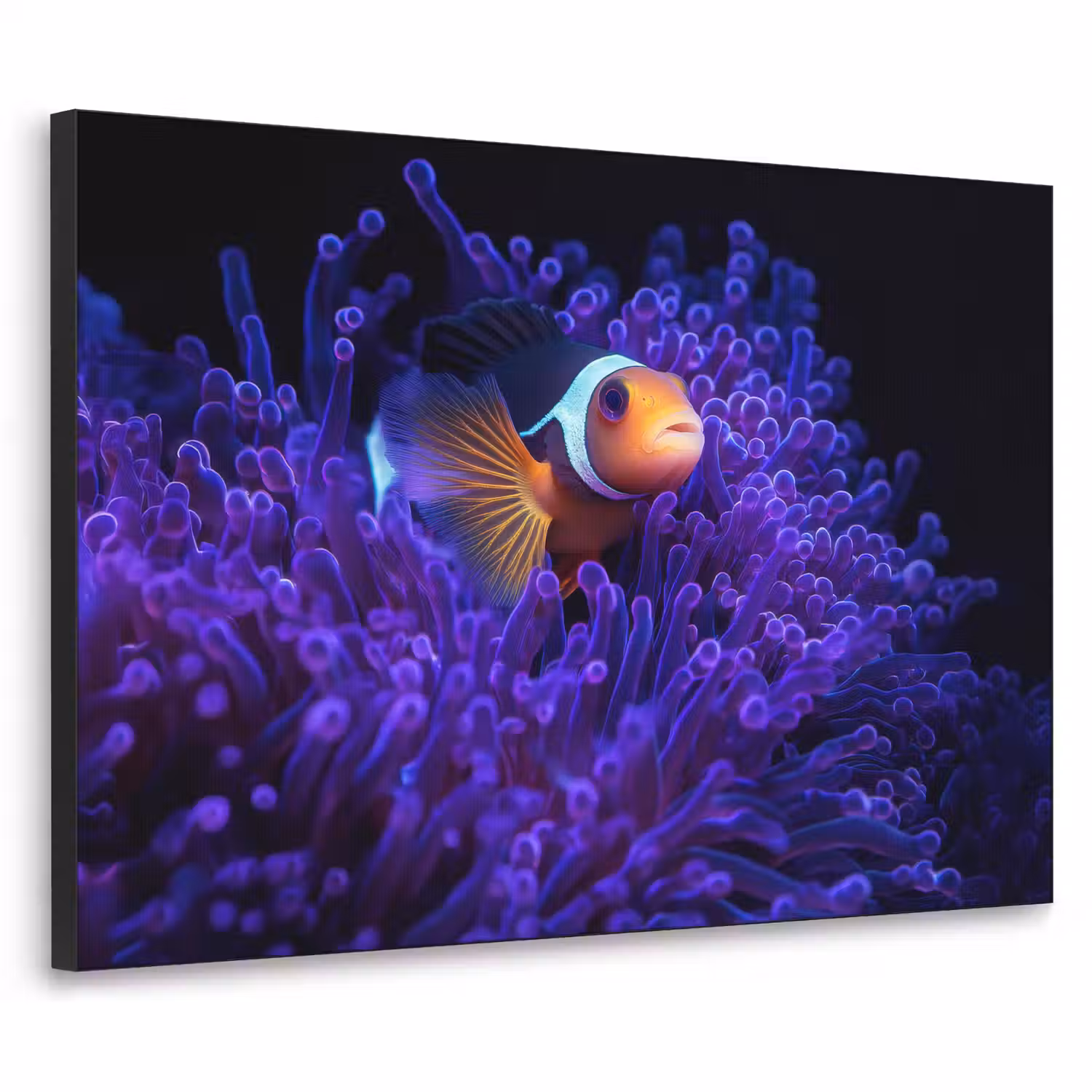 Koraal - Vis - Oranje - Zee Textielframe - compleet frame klein -3d