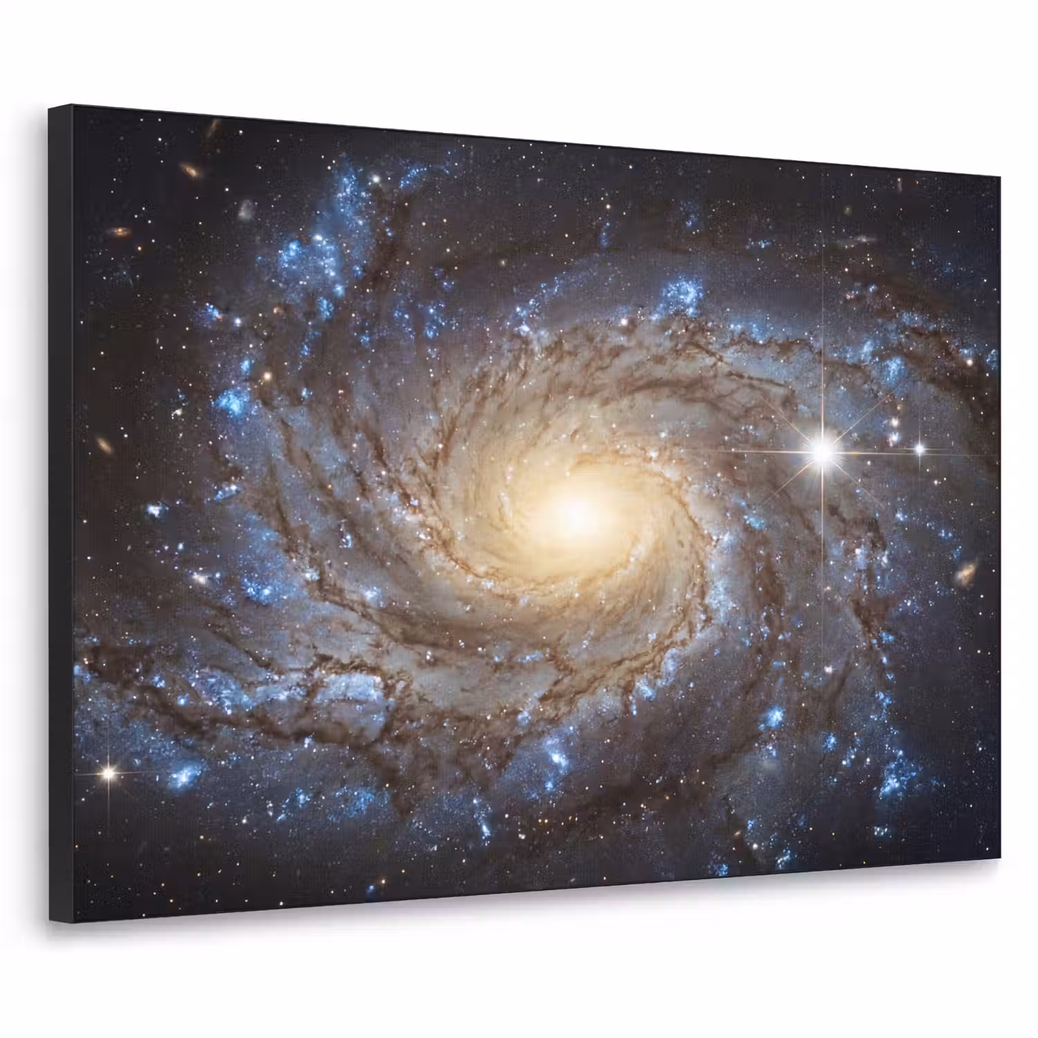 Kosmos - Sterrenstelsel - Donker Textielframe zwart klein -3d