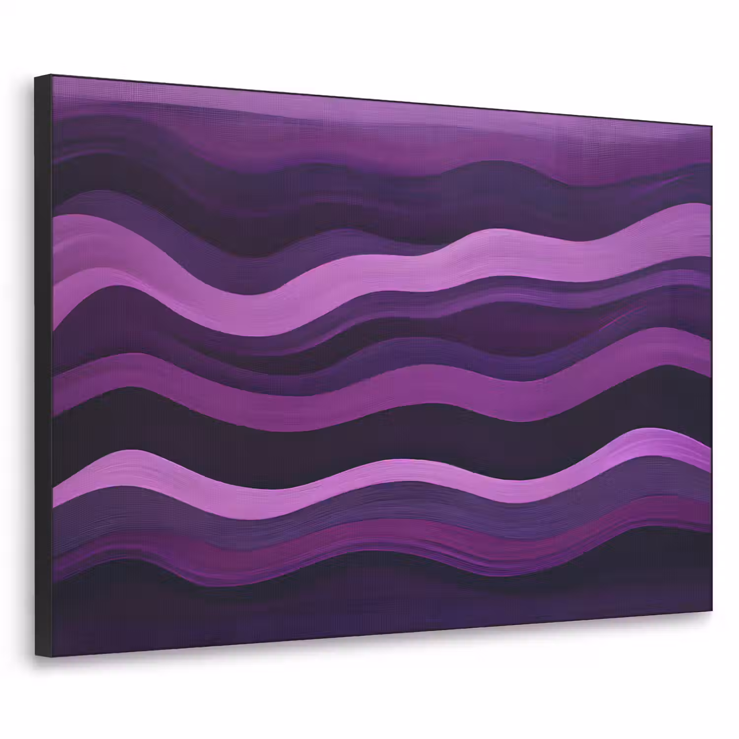 Lijnen - Golven - Paars - Abstract Textielframe - compleet frame klein -3d