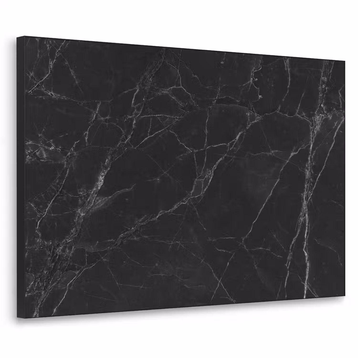 Marmer - Zwart Textielframe zwart klein -3d