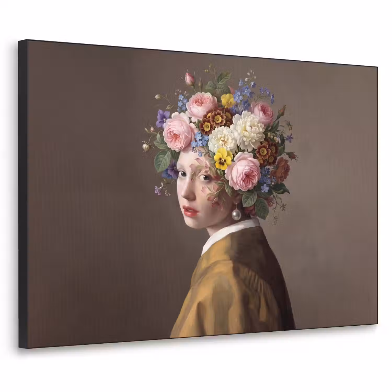 Meesterwerk - Modern - Kleurrijk Textielframe zwart klein -3d