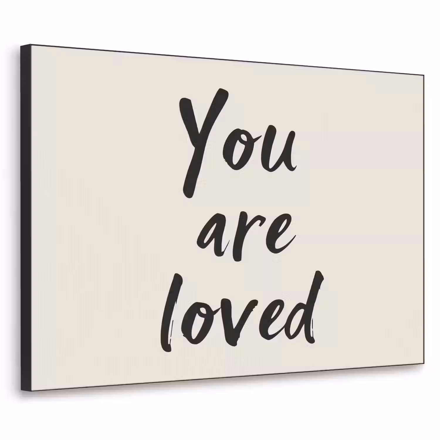 Minimalistisch - Beige - Love Textielframe - compleet frame klein -3d