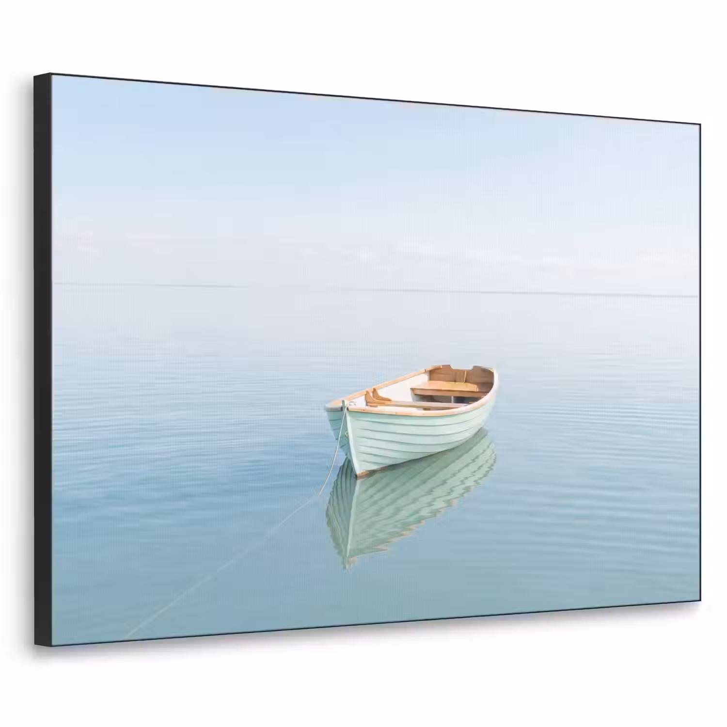 Minimalistisch - Boot - Zee Textielframe zwart klein -3d