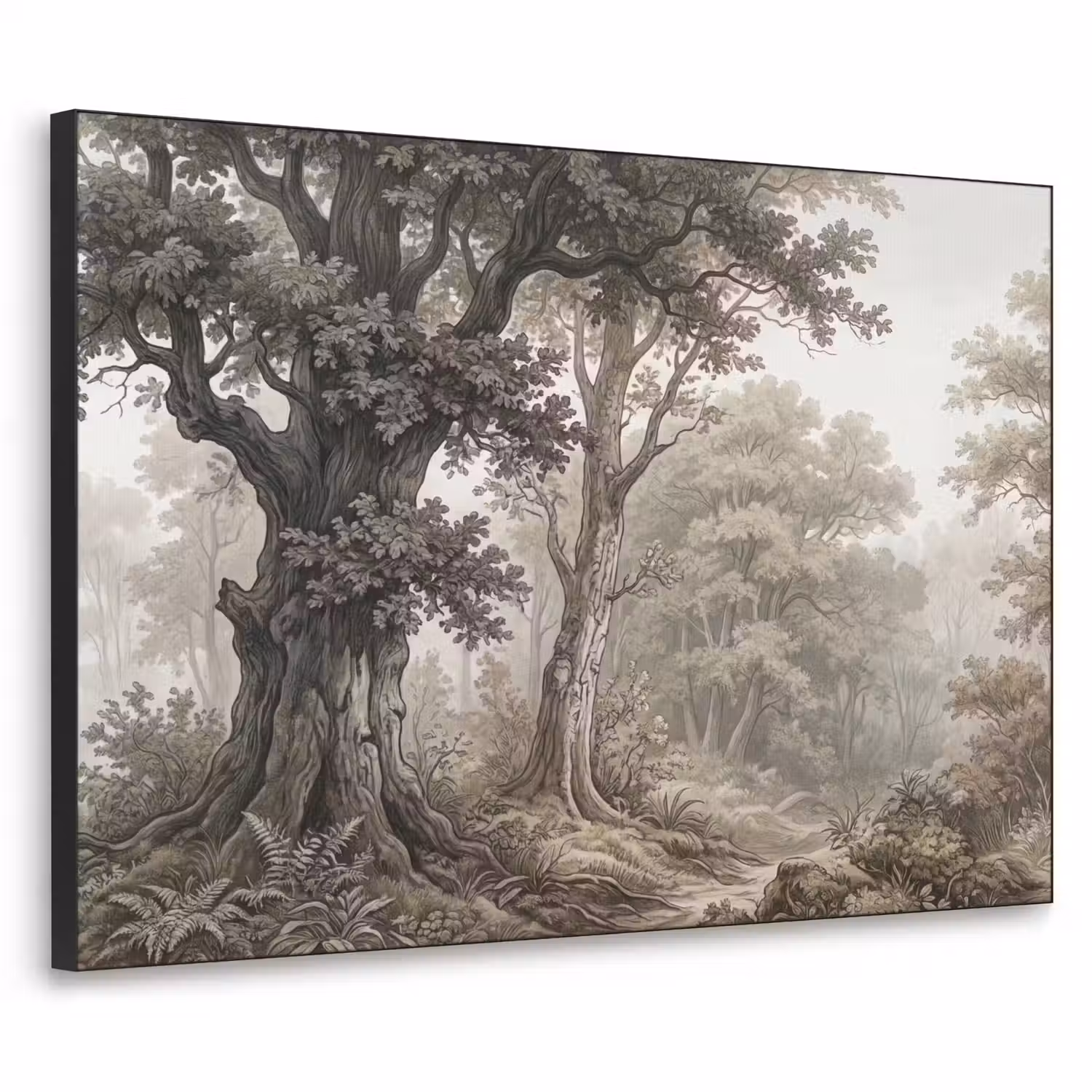 Natuur - Bos - Eik Textielframe zwart klein -3d