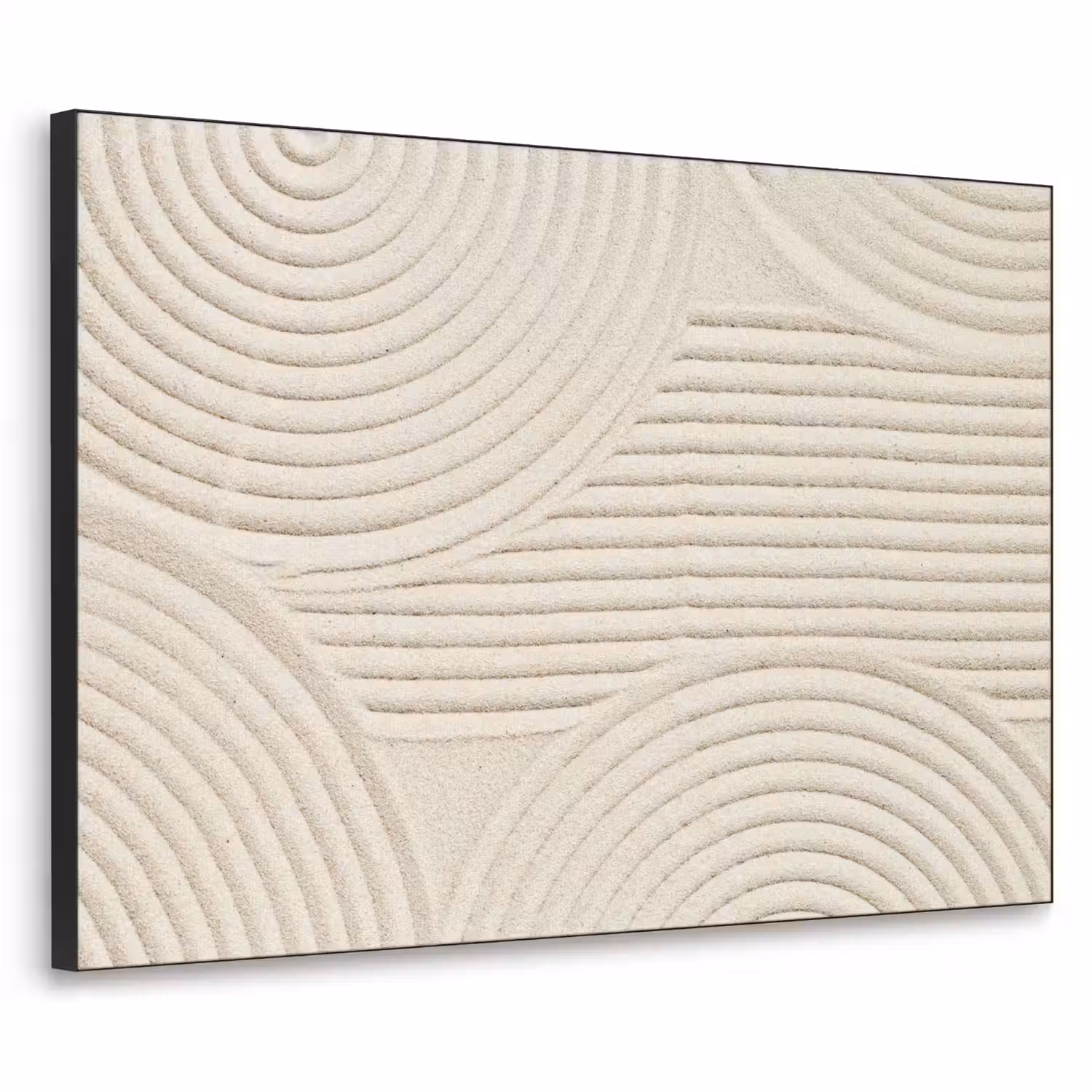 Patroon - Abstract - Wit Textielframe zwart klein -3d