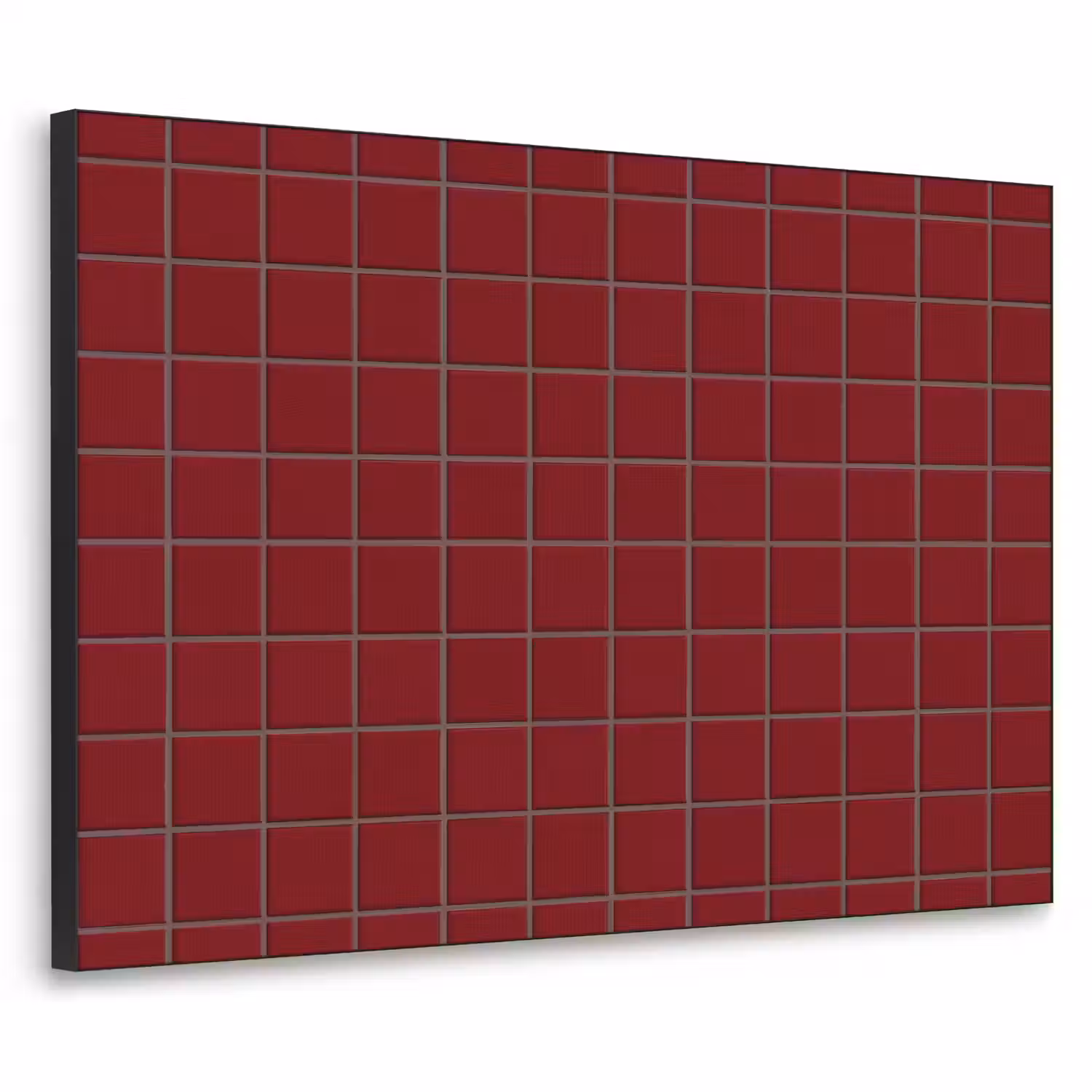 Patroon - Tegels - Burgundy Textielframe zwart klein 947 -3d