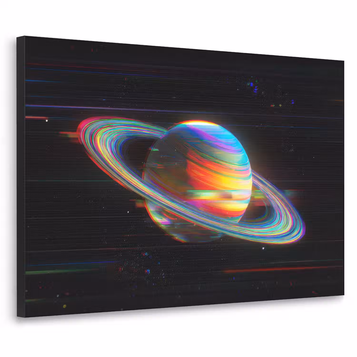 Planeet - Cirkel - Kleurrijk Textielframe - compleet frame klein -3d