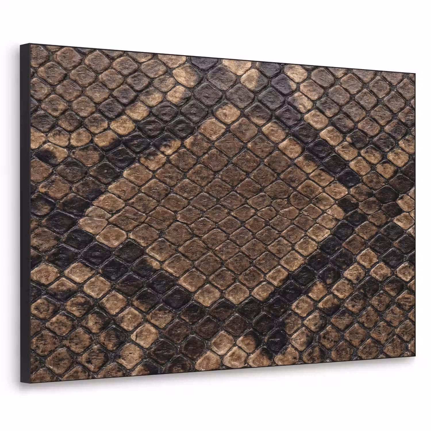 Python - Schubben - Brons Textielframe zwart klein -3d