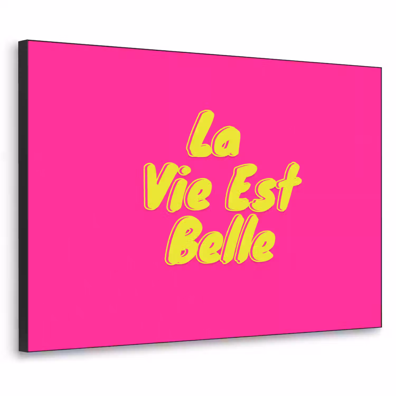 Quote - Retro - Roze Textielframe - compleet frame klein -3d