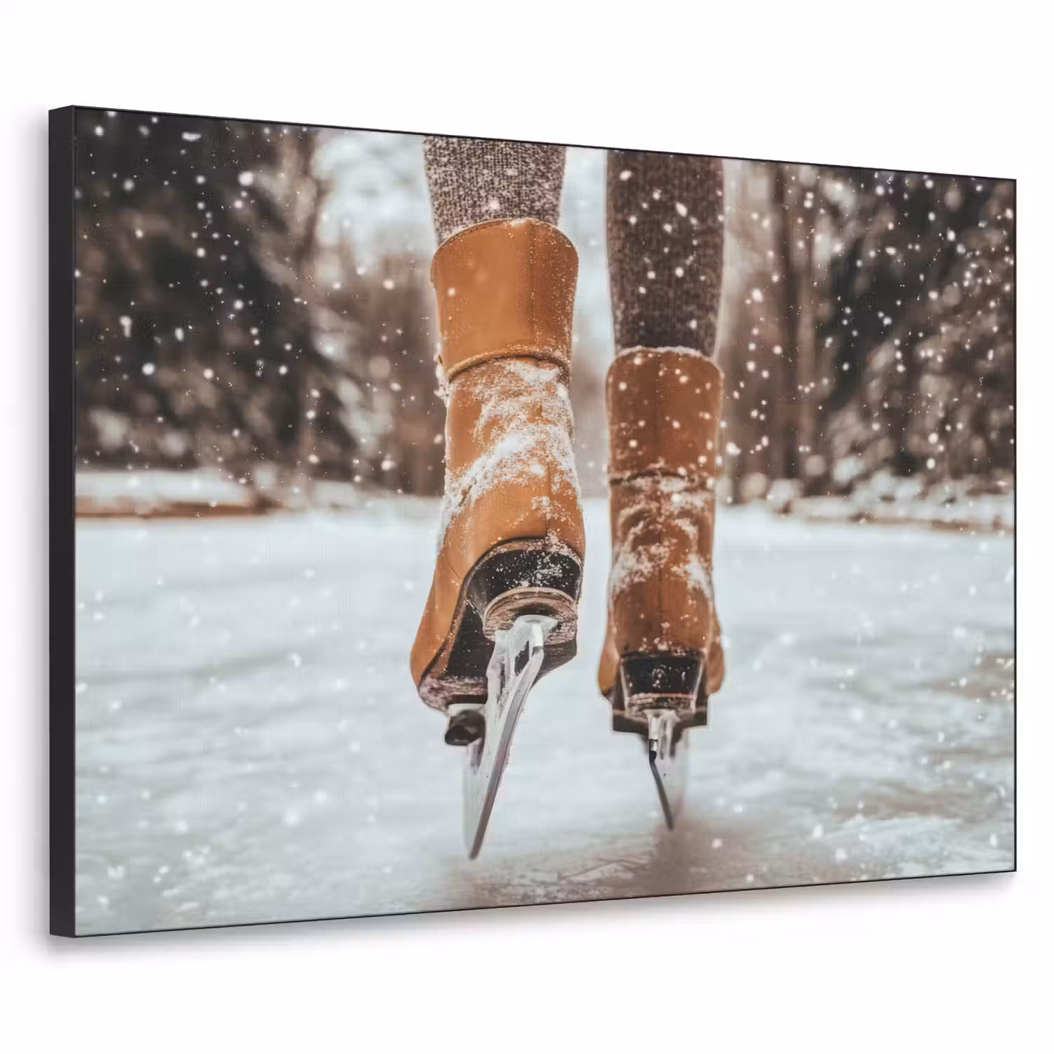 Schaatsen - IJs - Winter - Sneeuw Textielframe - compleet frame klein -3d