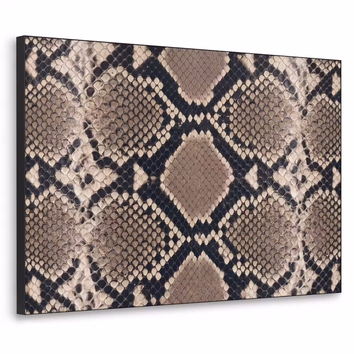 Slangenprint - Python - Bruin Textielframe zwart klein -3d