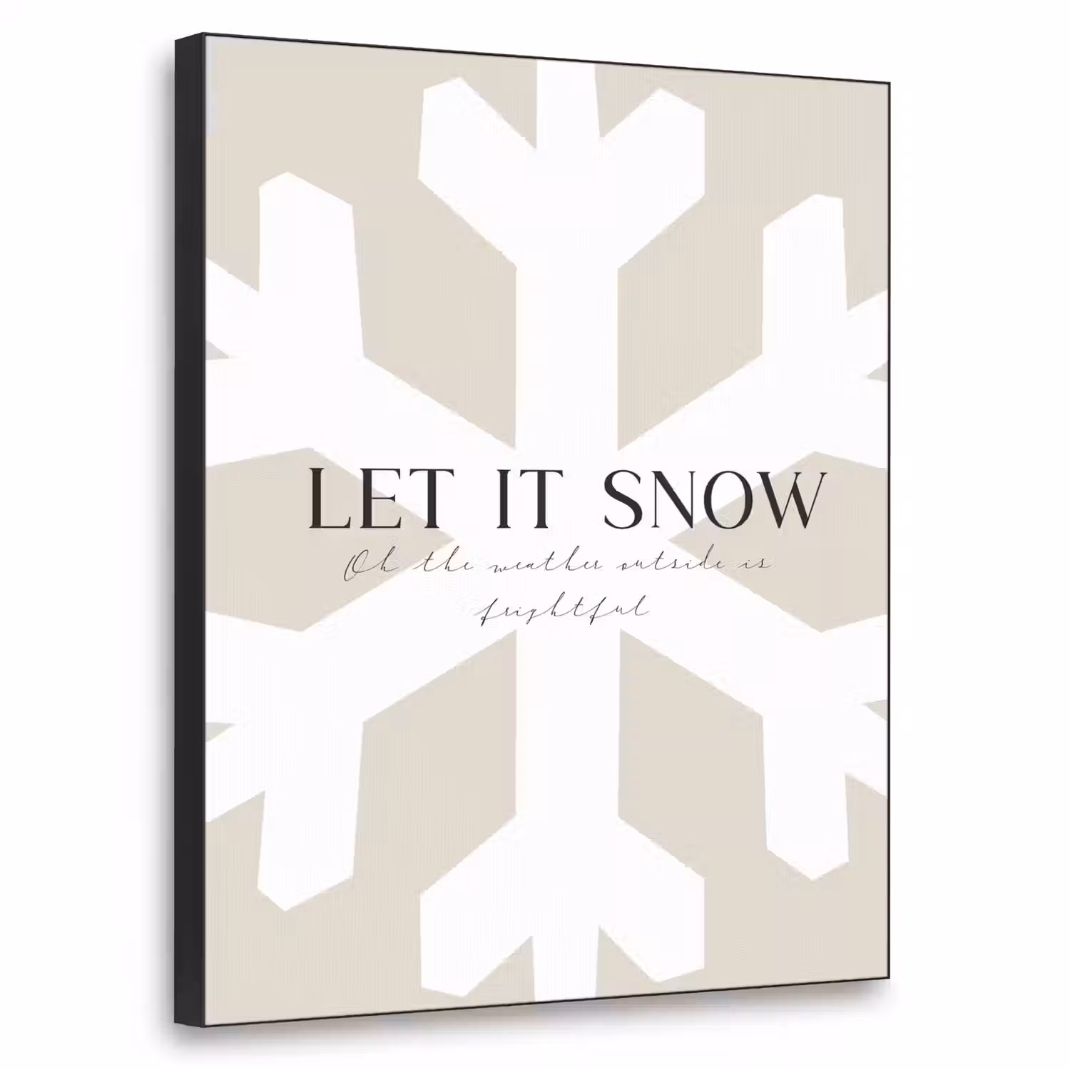 Sneeuw - Japandi - Winter - Decoratie Textielframe - compleet frame klein -3d