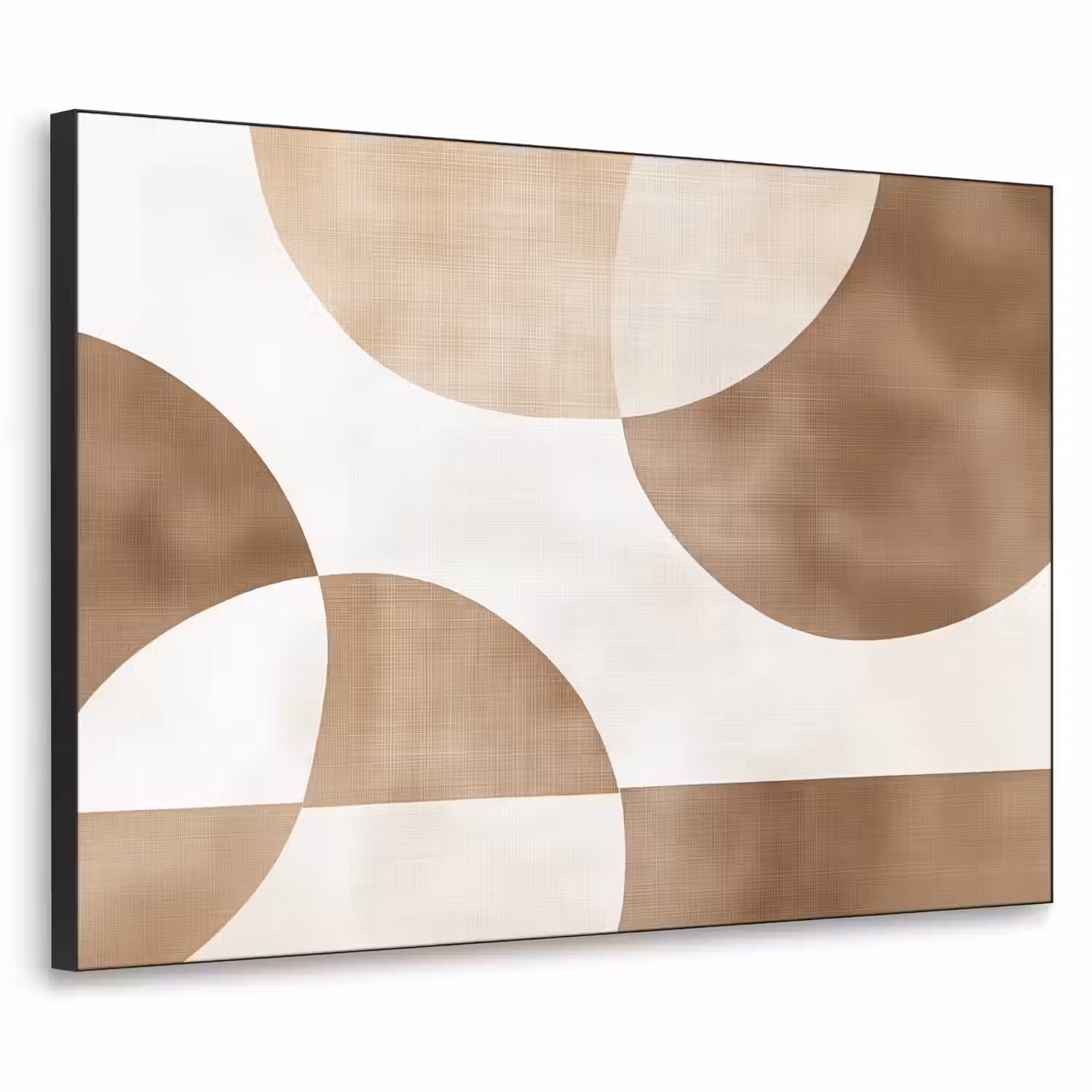 Snijdende cirkels - Overlappende vlakken Textielframe - compleet frame klein -3d