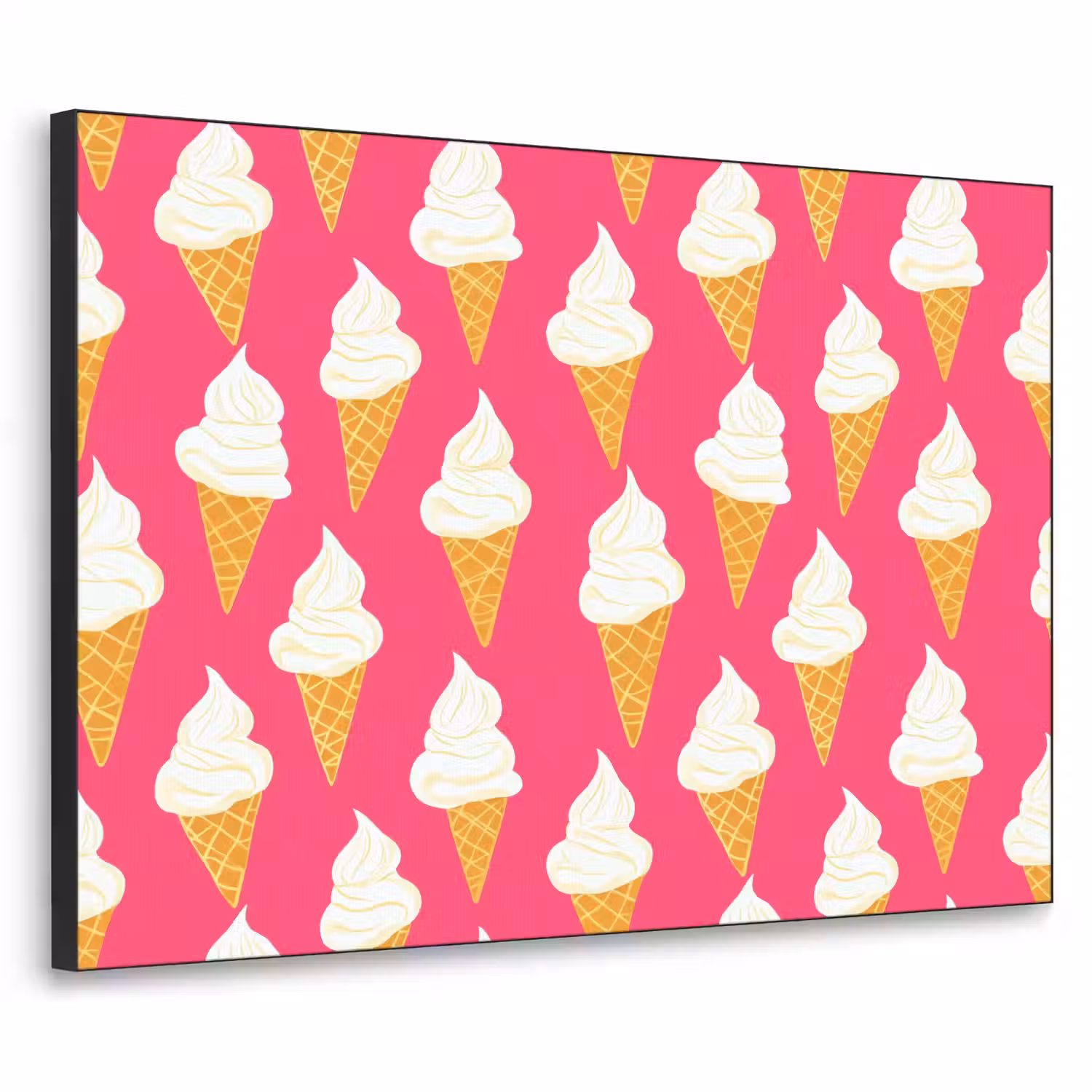 Softijs - Horentje - Roze Textielframe zwart klein 947 -3d